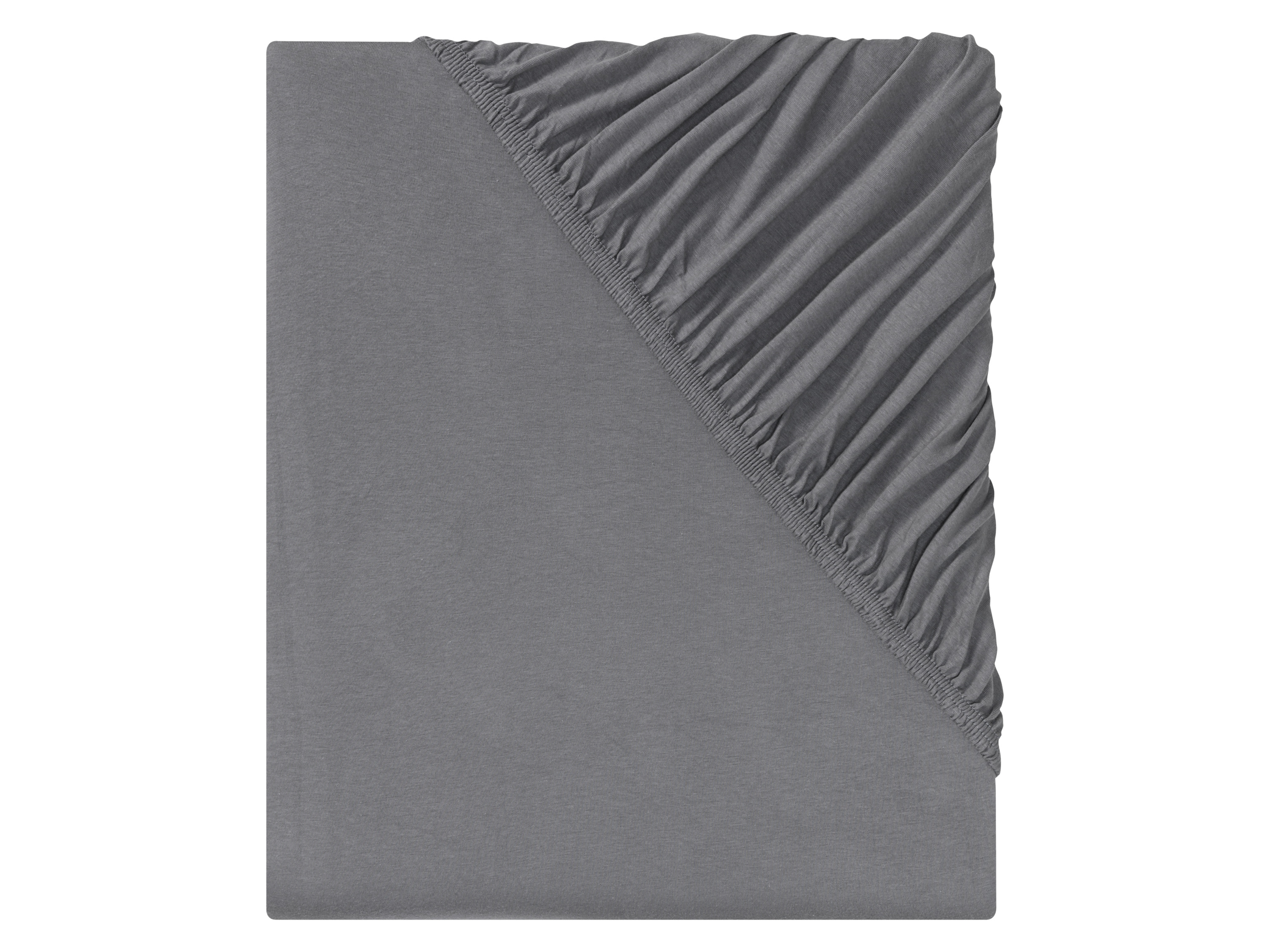 LIVARNO HOME Prześcieradło z dżerseju z gumką, 140-160 x 200 cm (Szary)