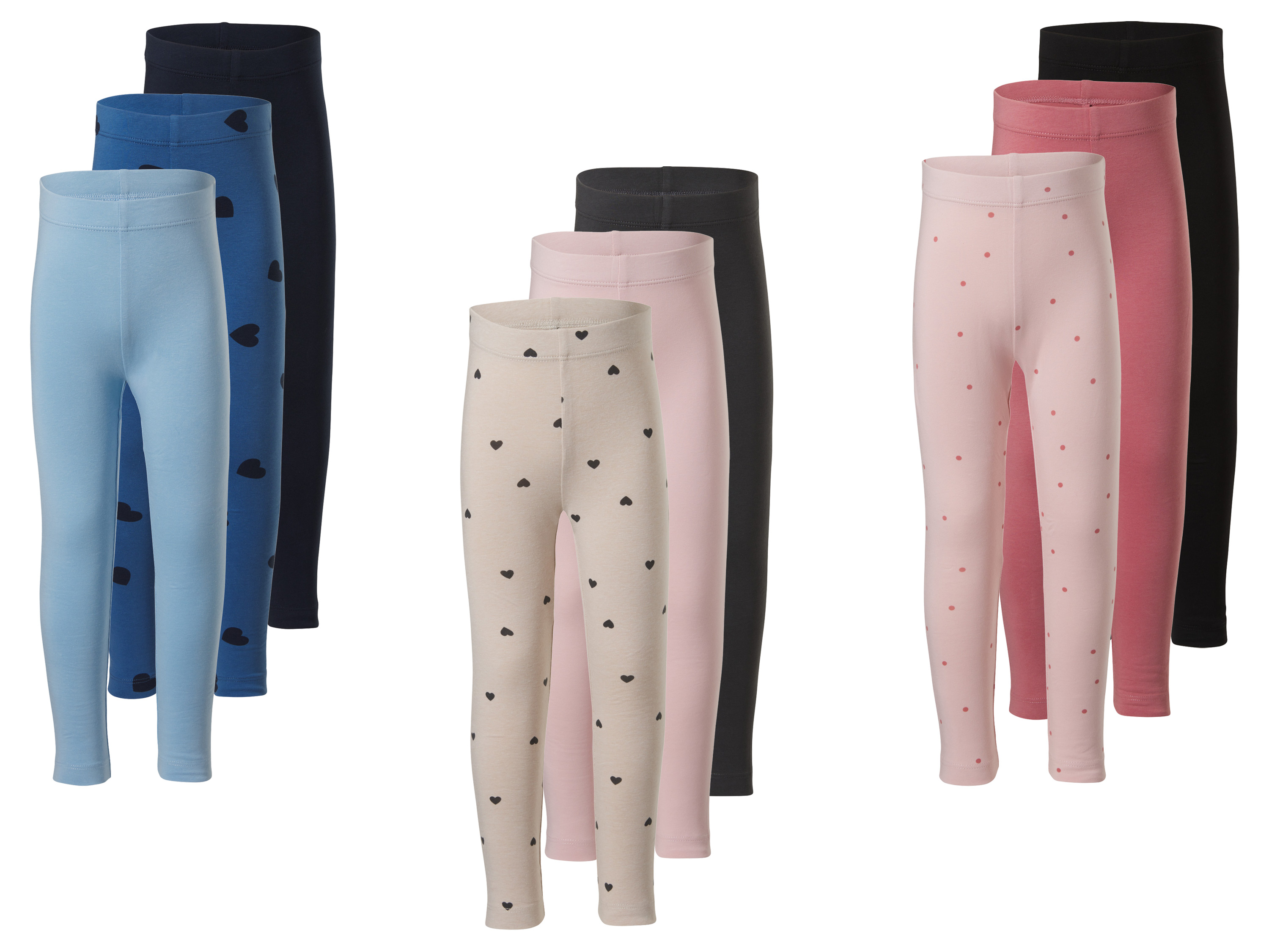 LUPILU® Legginsy dziecięce, 3 sztuki