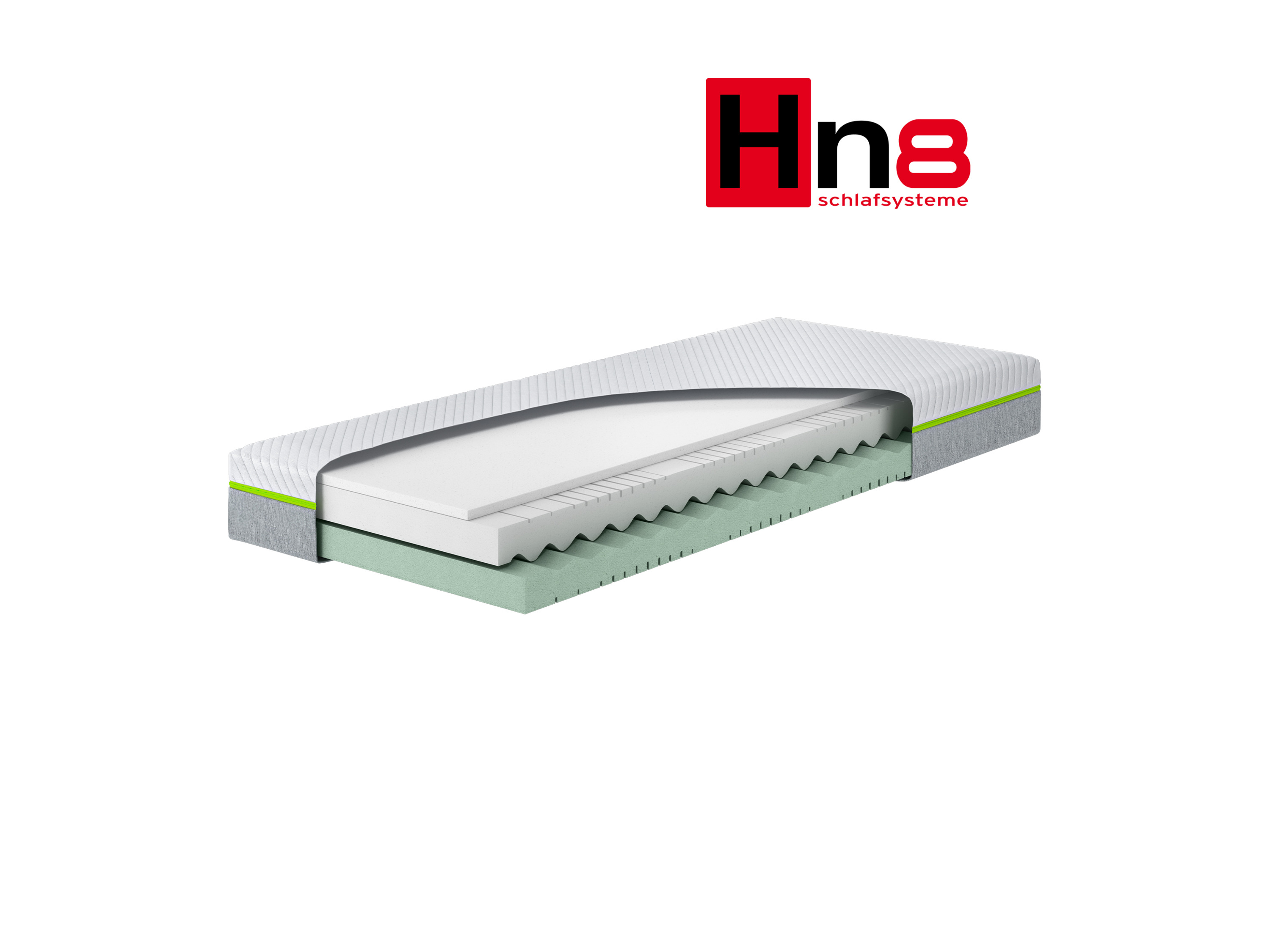 HN8 SCHLAFSYSTEME Materac wiskoelastyczny Cozy Sleep z 7-strefową pianką komfort (H3, 140 x 200 cm)