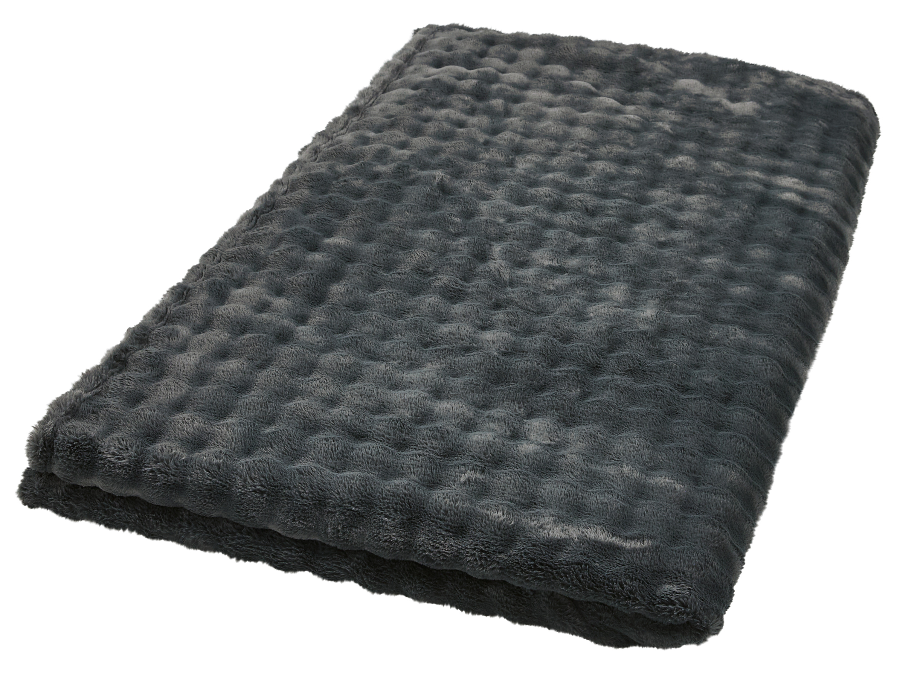 LIVARNO® Teksturowany koc, 180 x 220 cm (Szary)