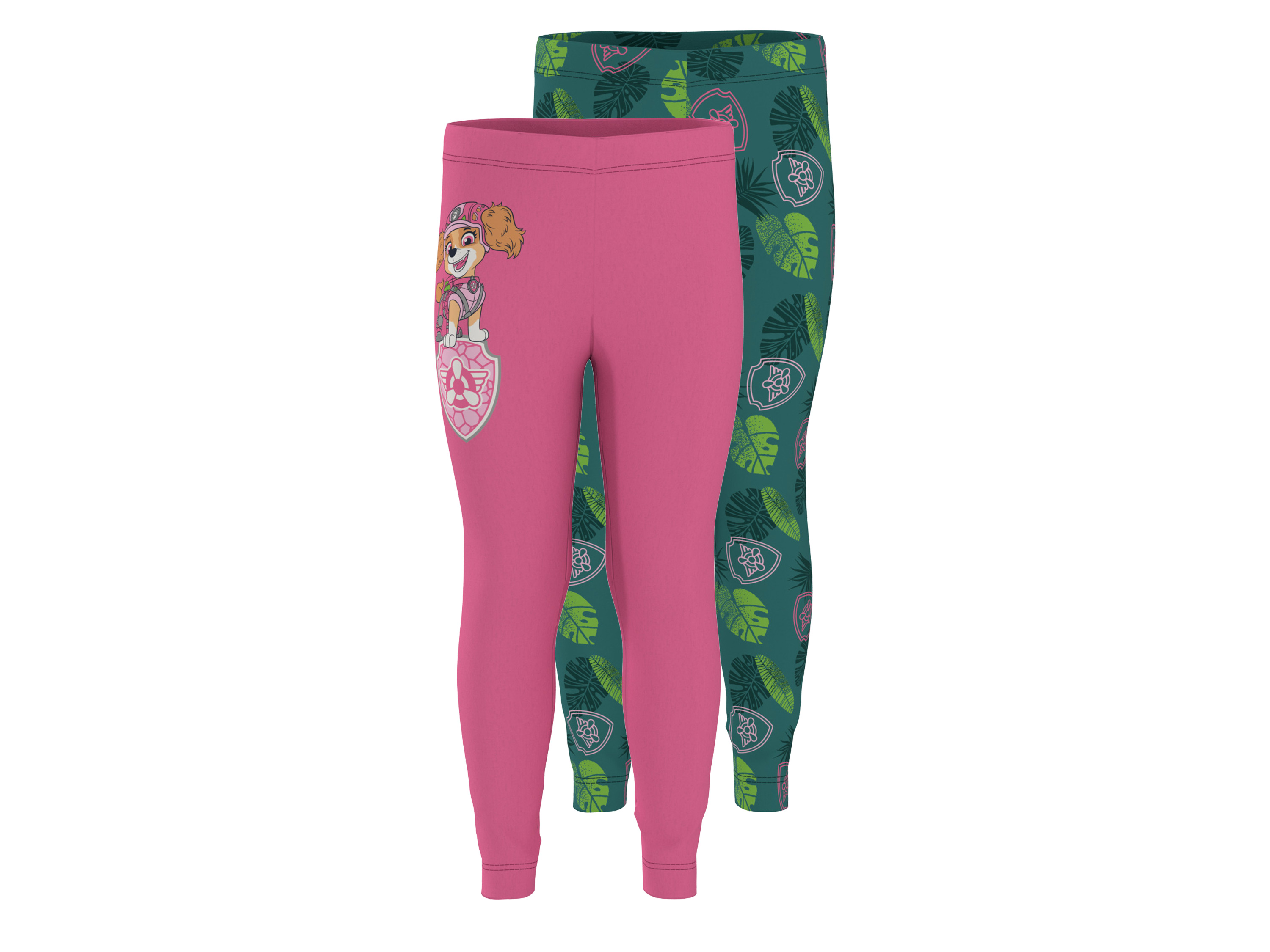 LUPILU® Legginsy dziewczęce z bawełną, 2 pary