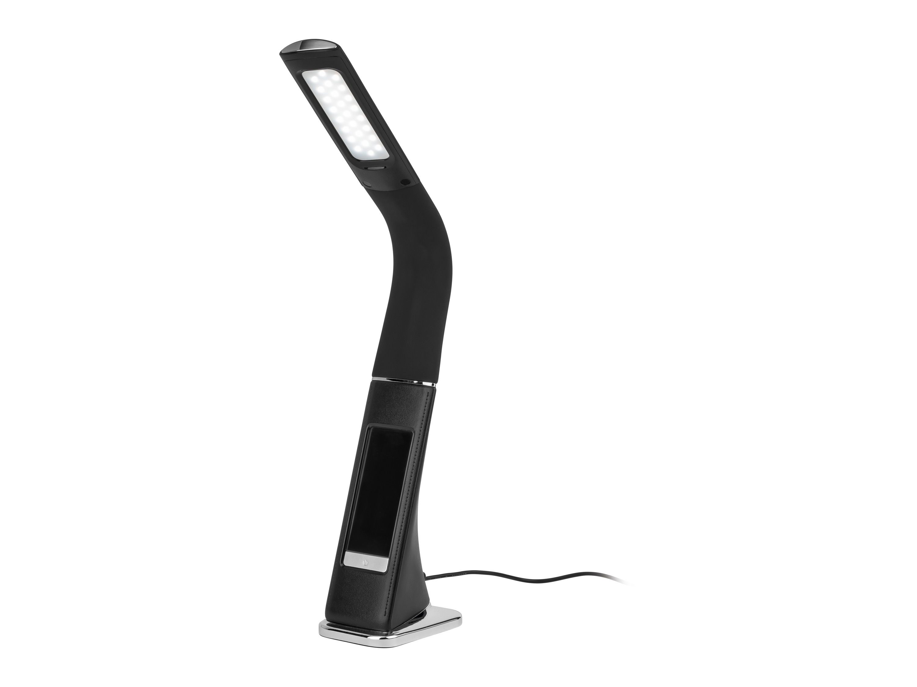 LIVARNO HOME Lampa stołowa LED z zegarem (czarny)
