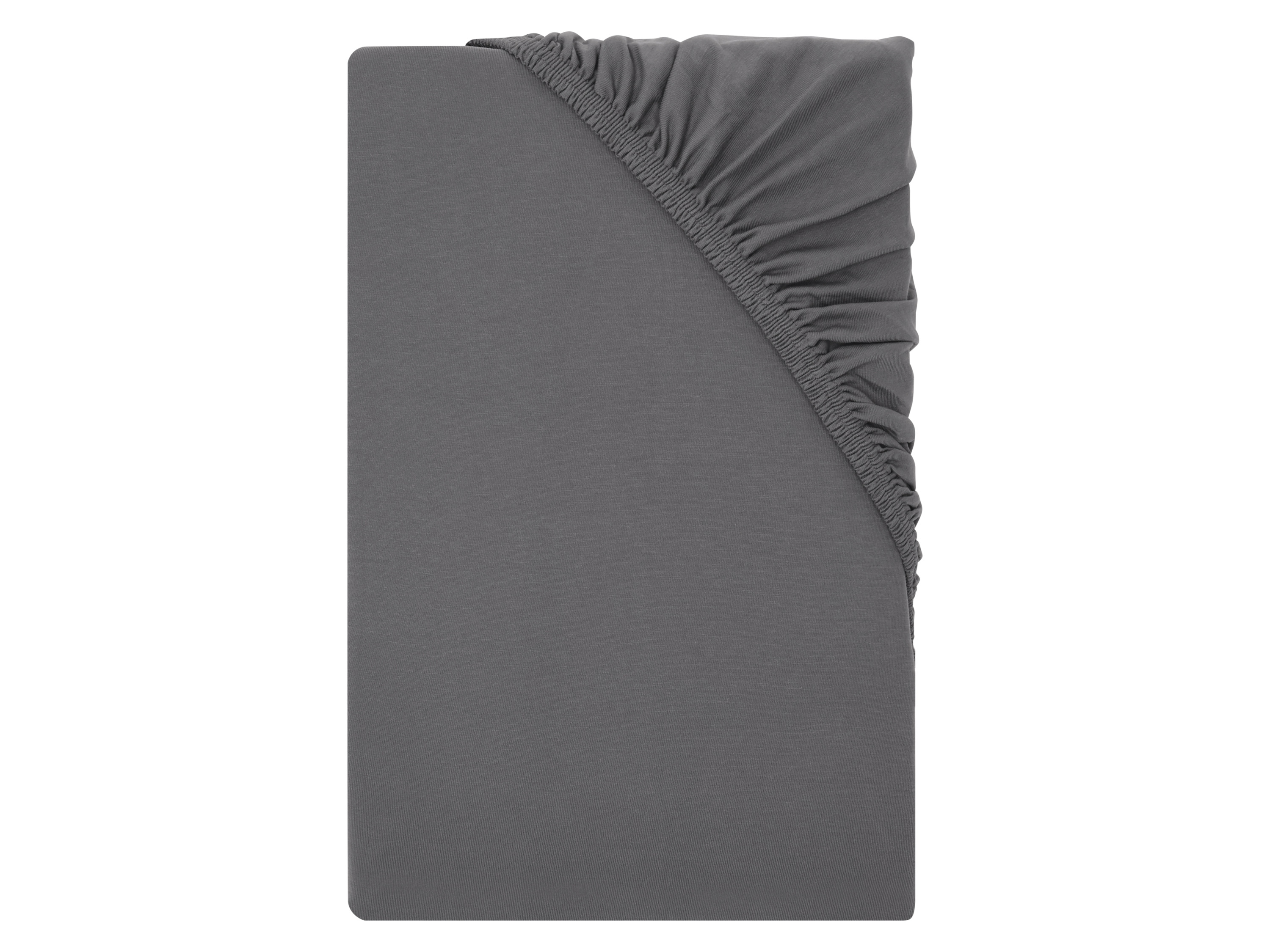 LIVARNO® Prześcieradło z dżerseju z gumką, 140-160 x 200 cm (Antracytowy)