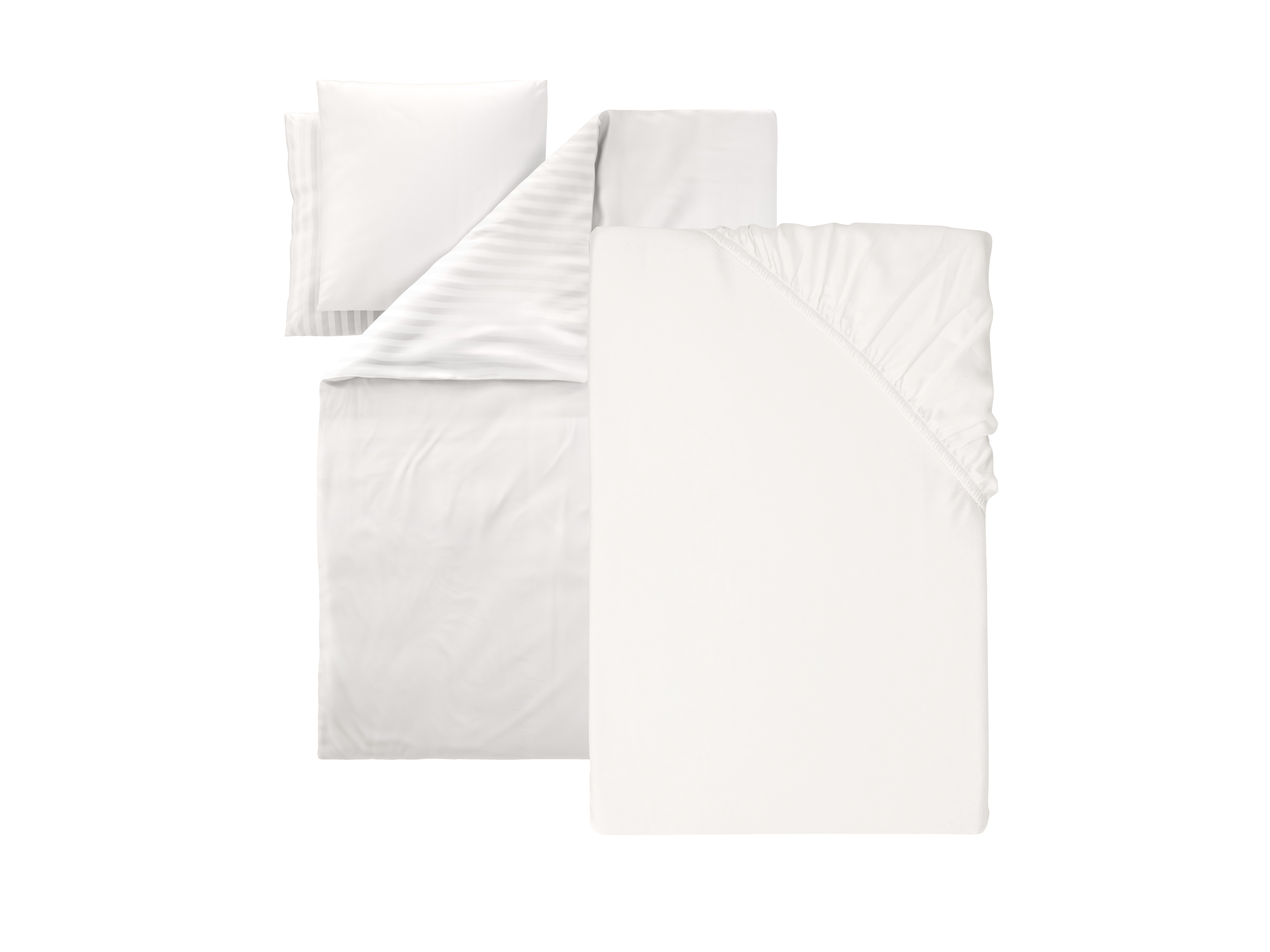 LIVARNO® Zestaw pościeli 160x200 cm z prześcieradłem satynowym z gumką z bawełny i wiskozy bambusowej 140-160x200x27 cm