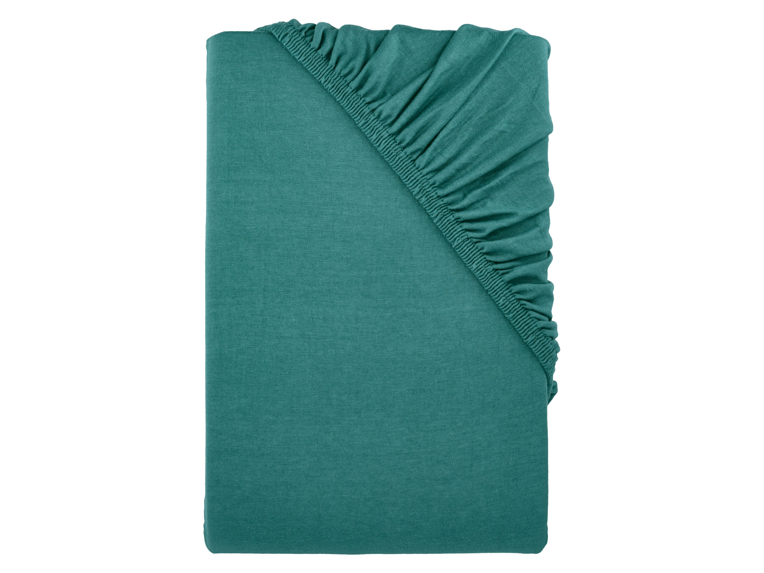 LIVARNO® Prześcieradło z dżerseju z gumką, 90-100 x 200 cm (Ciemnozielony)
