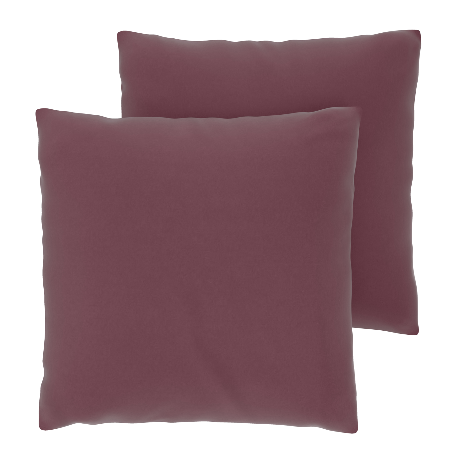 LIVARNO® Poszewka na poduszkę z mikrofibry satynowej, 2 sztuki, 40 x 40 cm (Bordowy)