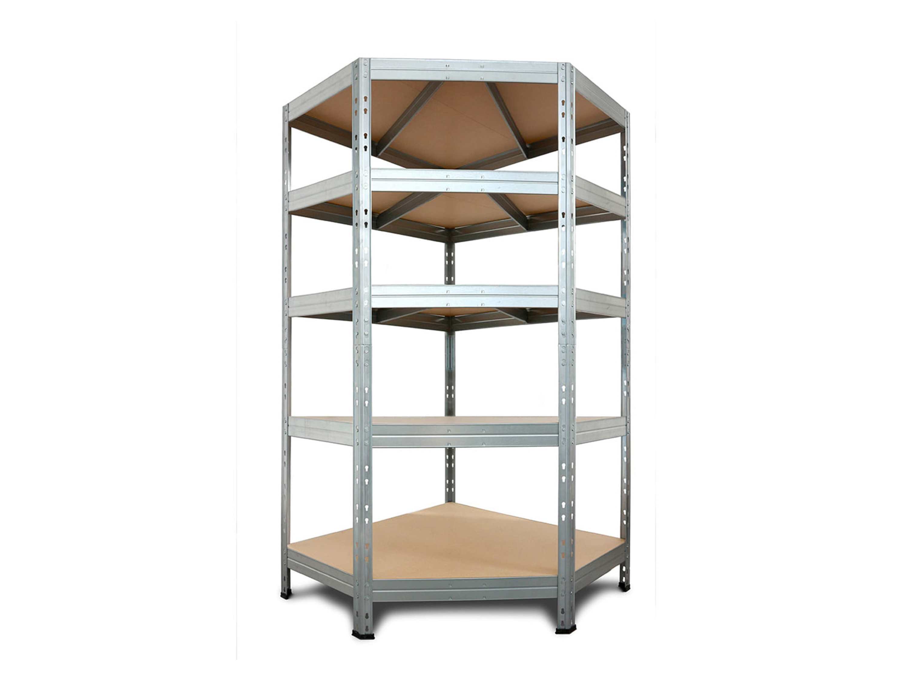 AR SHELVING Regał magazynowy narożny RIVET, 180x90x45x64,5 cm