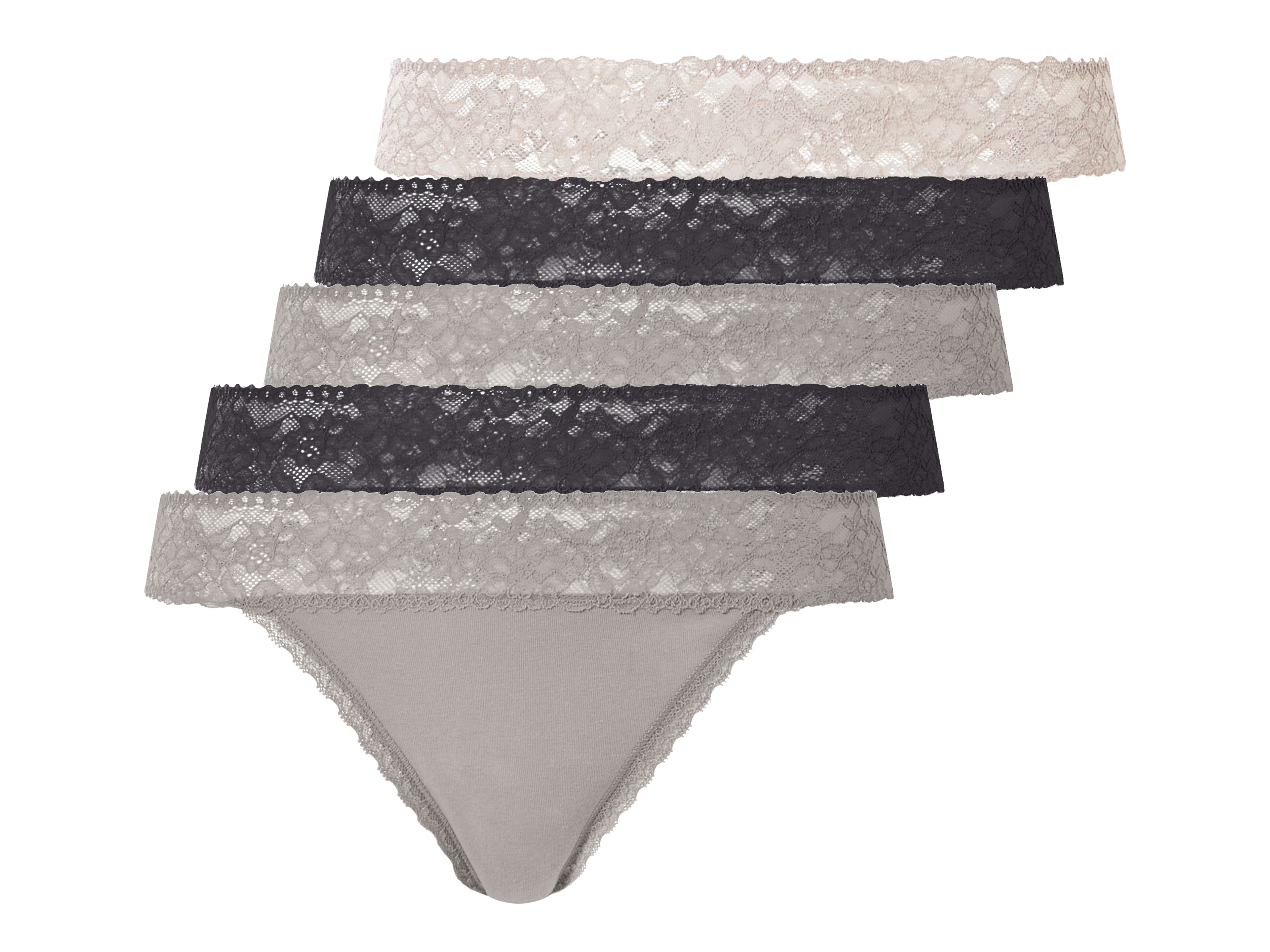 ESMARA® Majtki stringi damskie, 5 par 