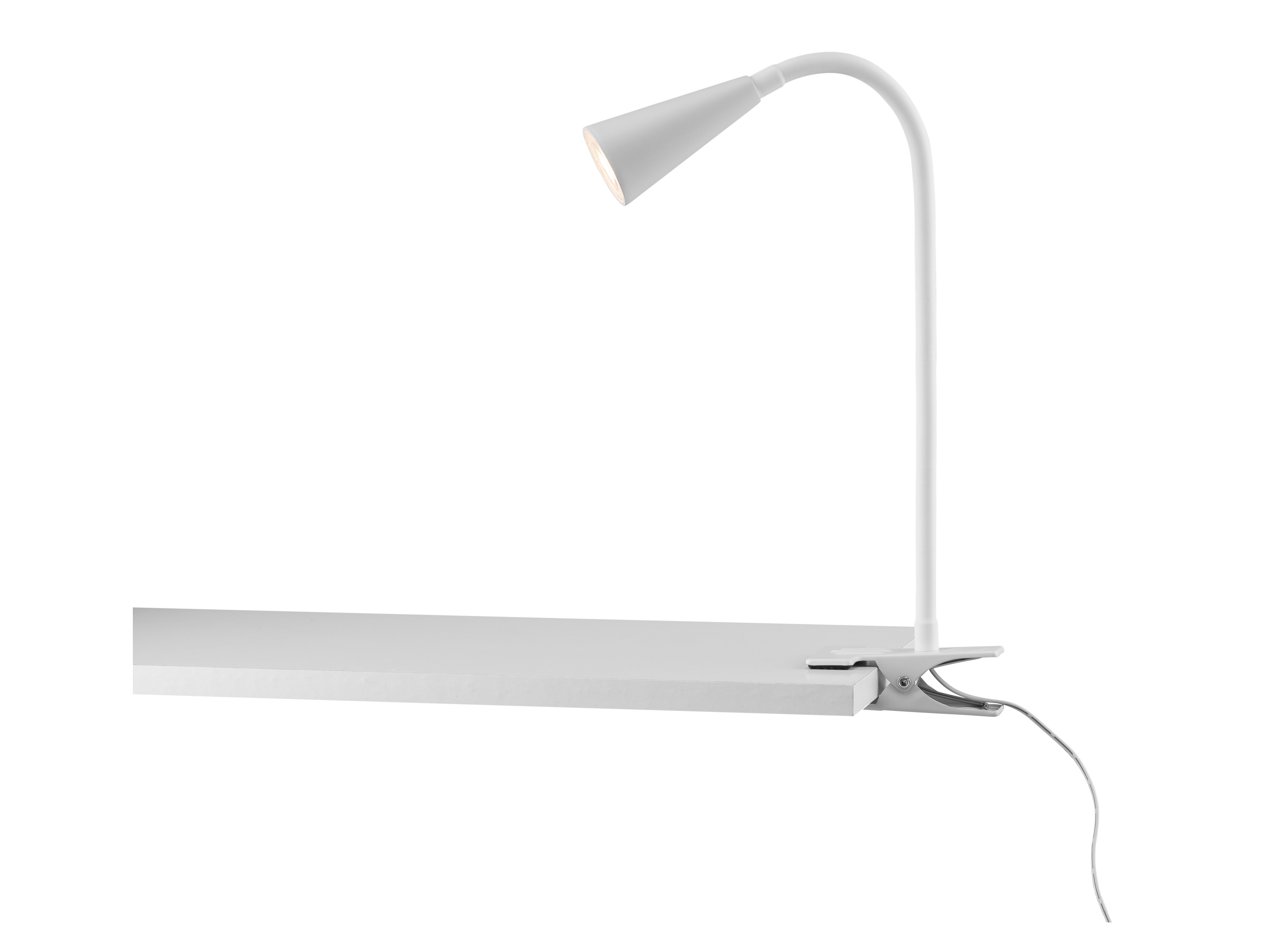 LIVARNO HOME Lampka LED z klipsem i elastycznym ramieniem (Reflektor klipu, Biały)