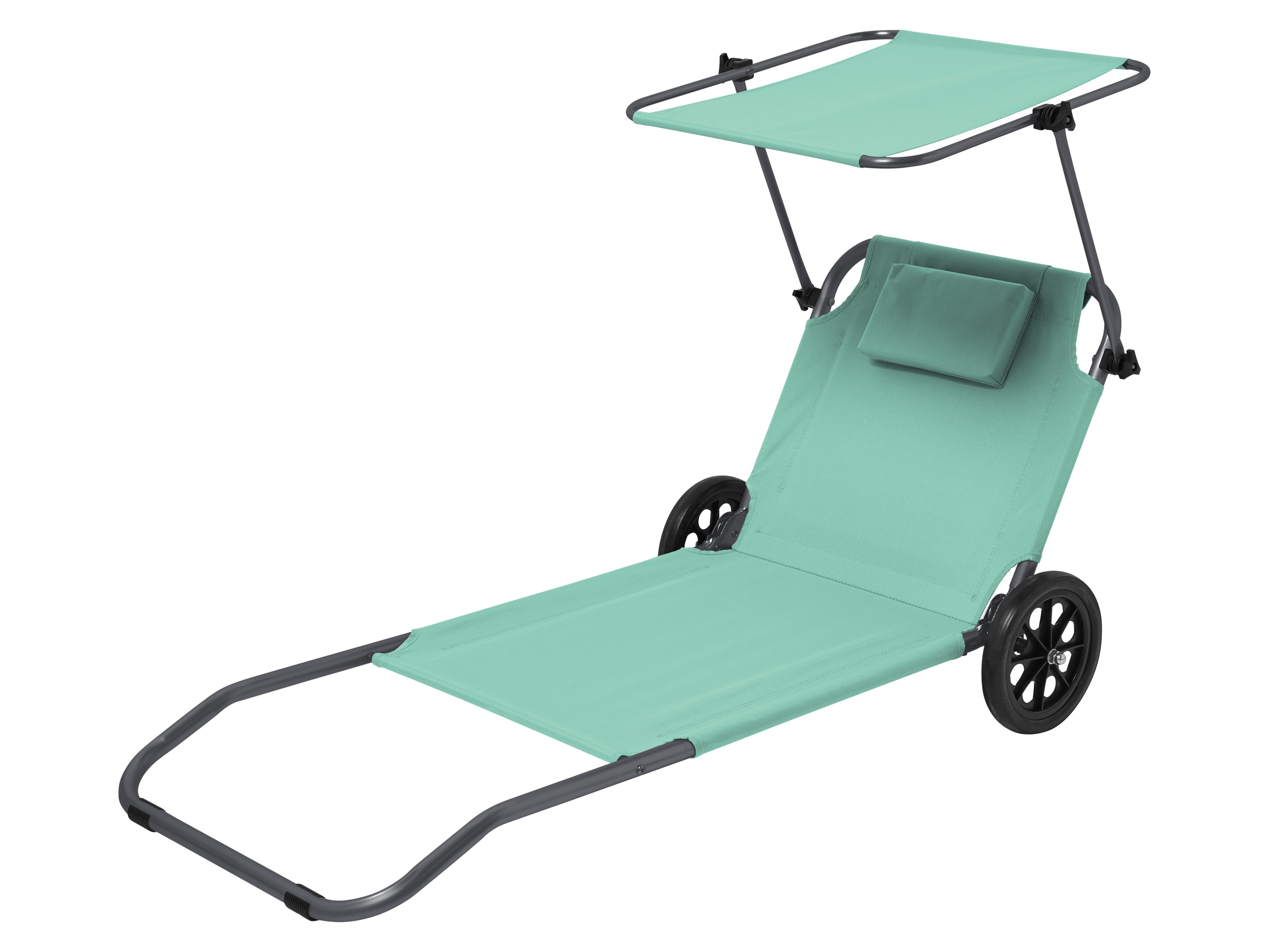 CRIVIT Leżak plażowy i transportowy (Turkusowy)