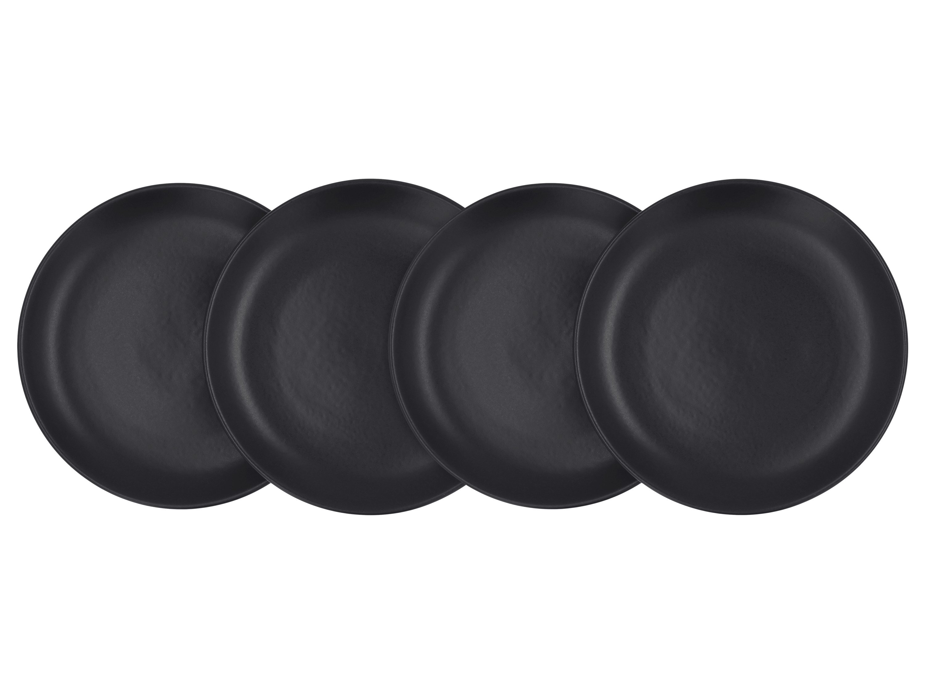 SILVERCREST® Komplet talerzy / misek, 4-częściowy (Talerze, Czarny)