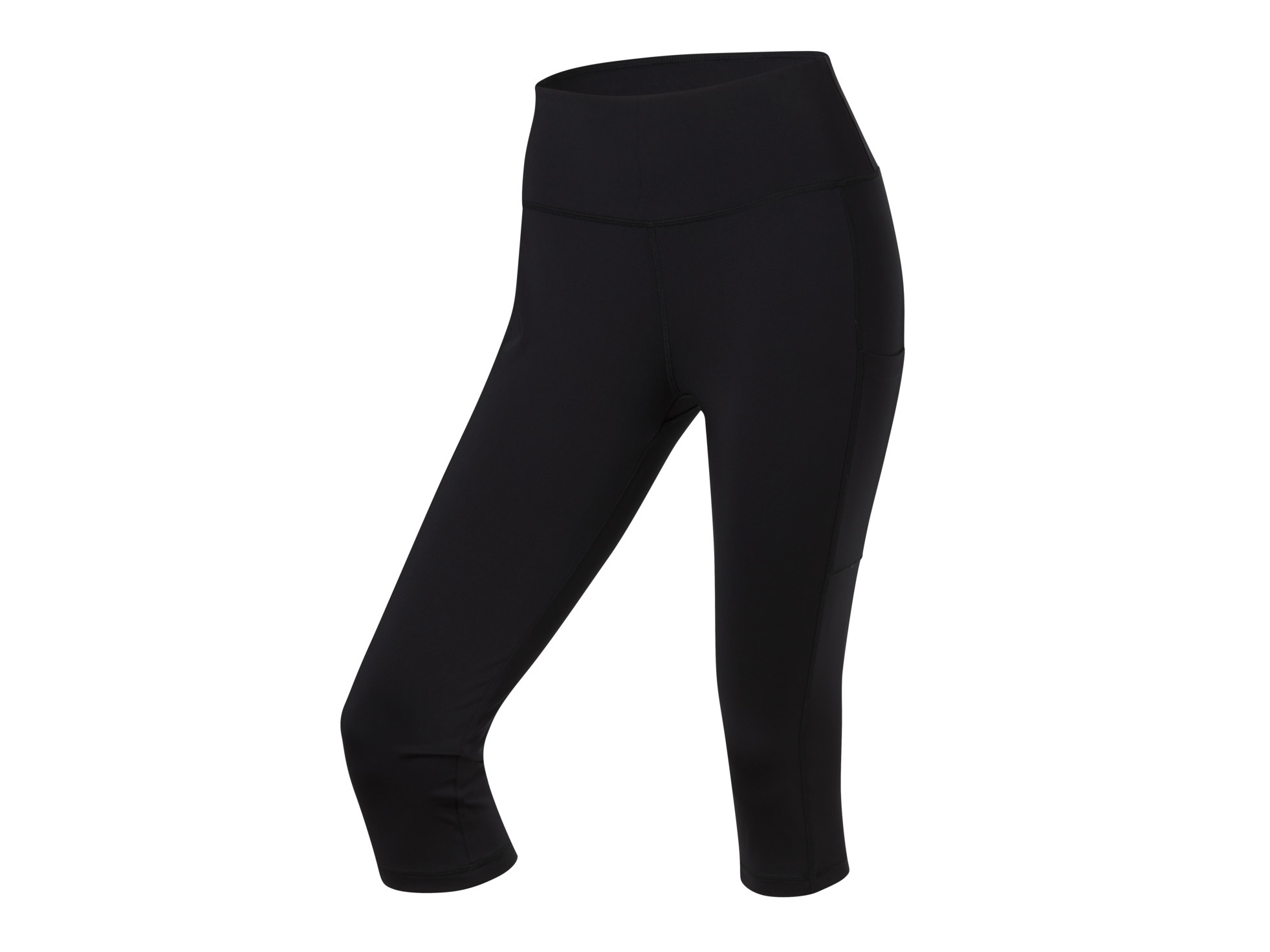CRIVIT Legginsy funkcyjne damskie capri (Czarny, XS (32/34))