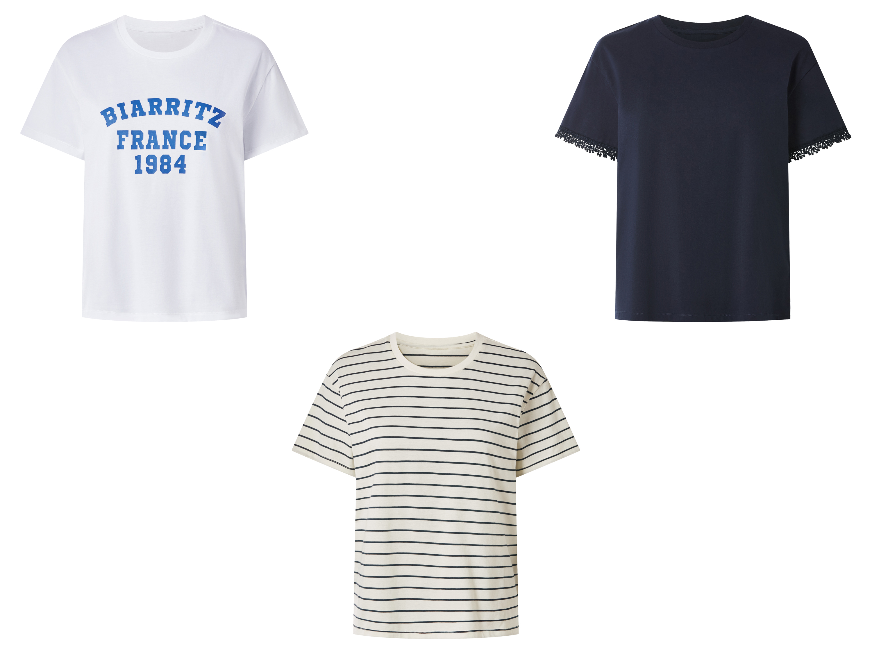 ESMARA® T-shirt damski z biobawełny