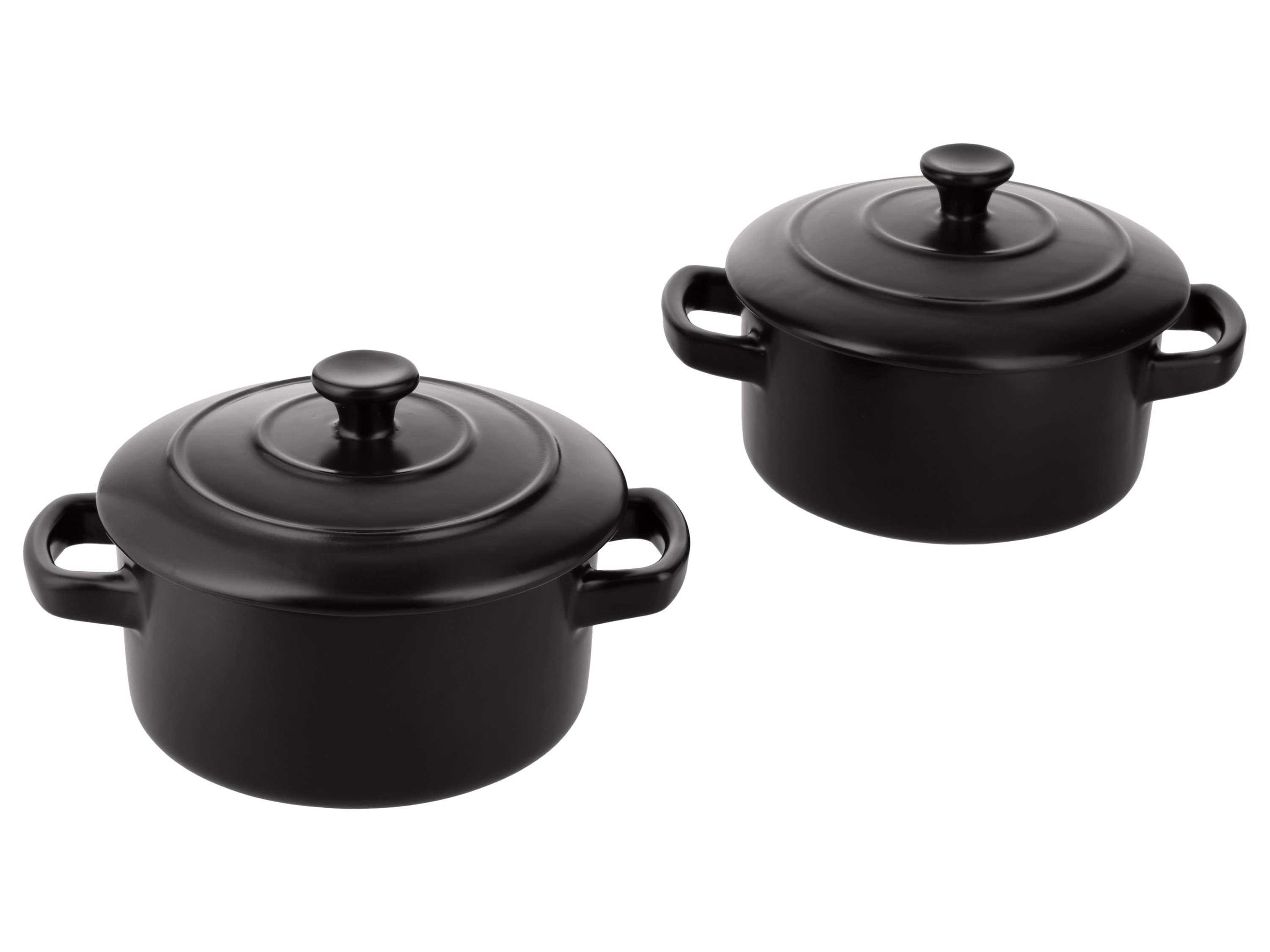 SILVERCREST® Zestaw 2 minigarnków żeliwnych (Czarny)