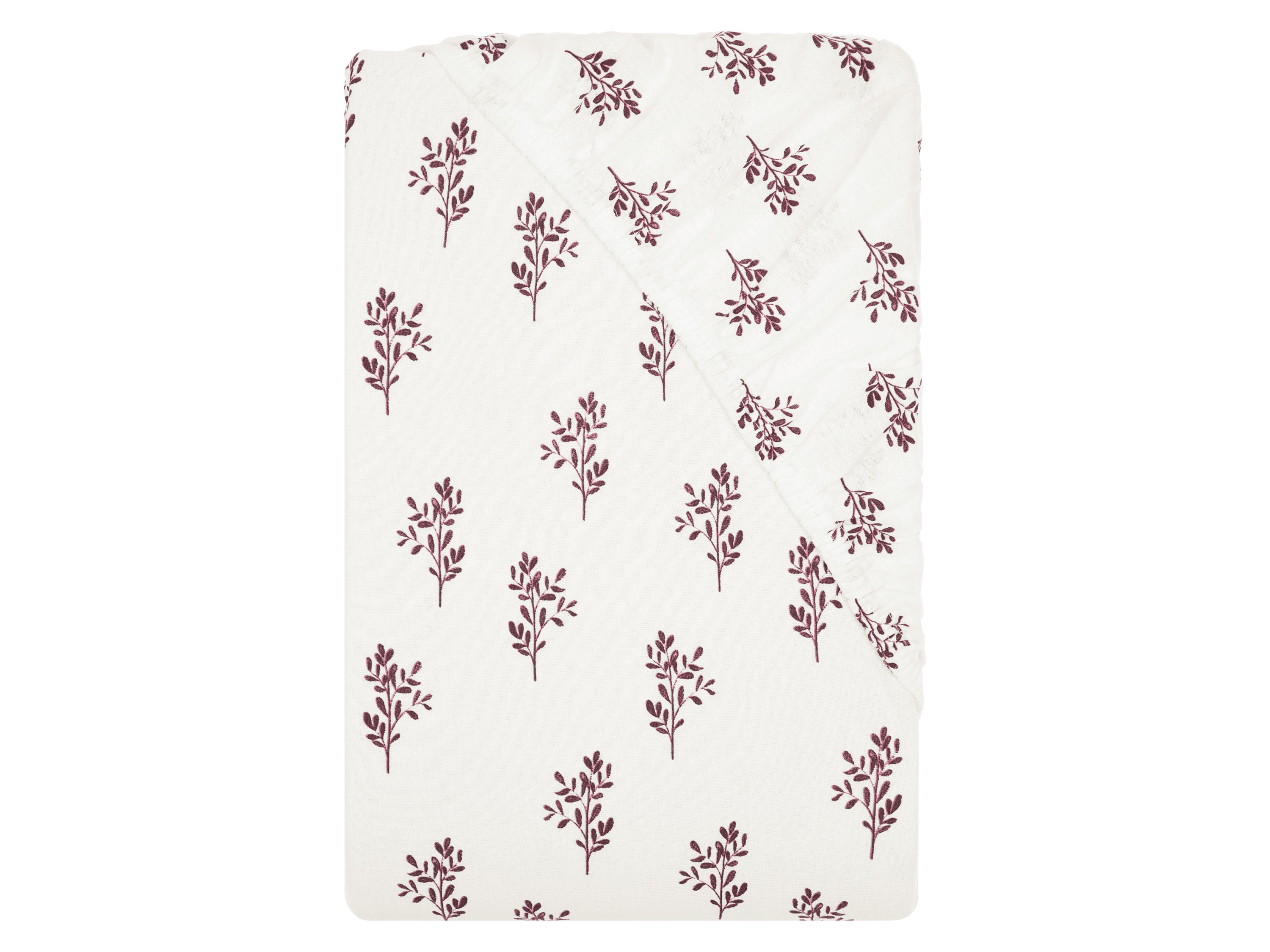 LIVARNO® Prześcieradło z gumką z dżerseju, 140-160 x 200 cm (gałęzie)