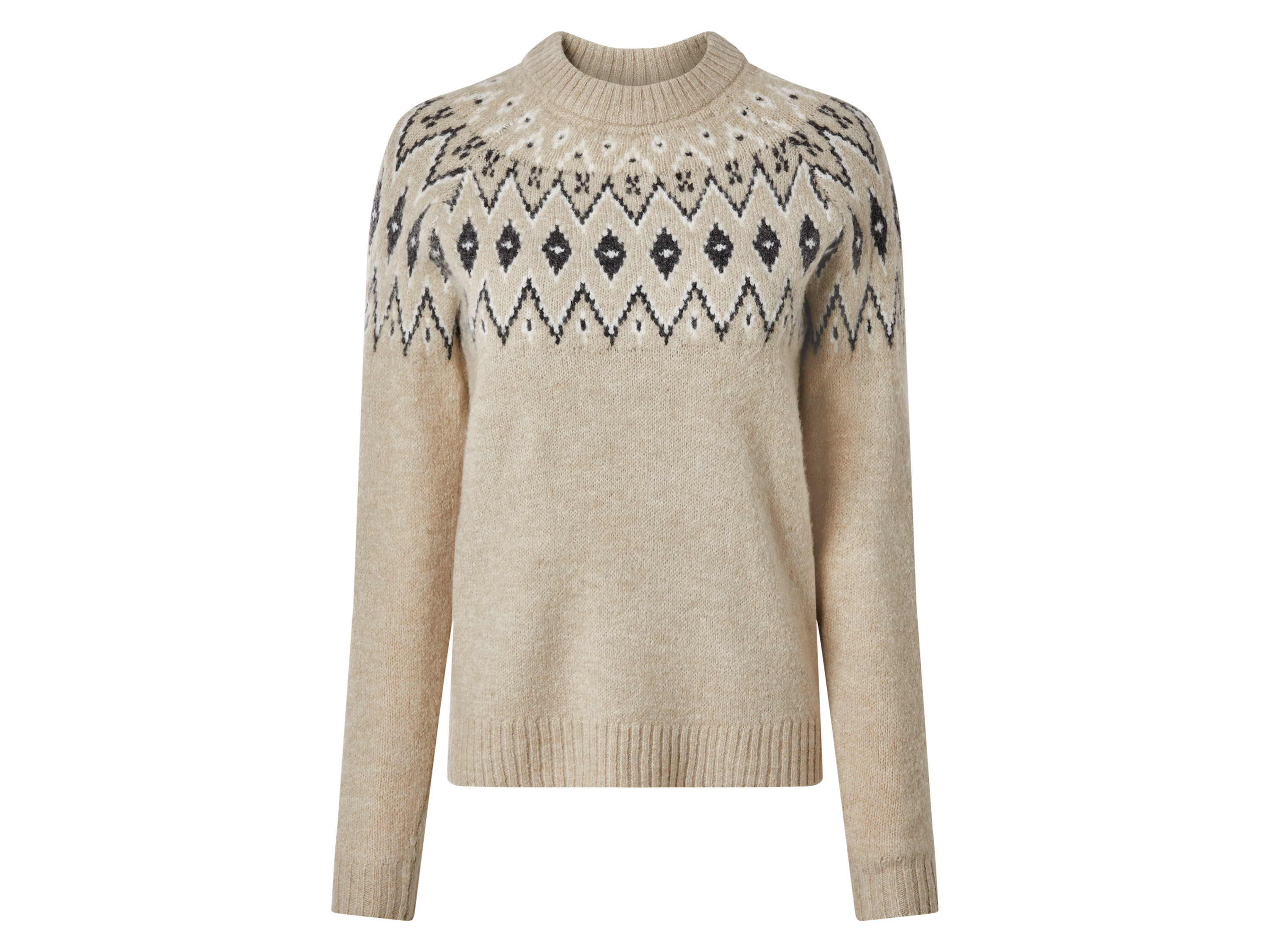 ESMARA® Sweter damski ze wzorem w stylu norweskim