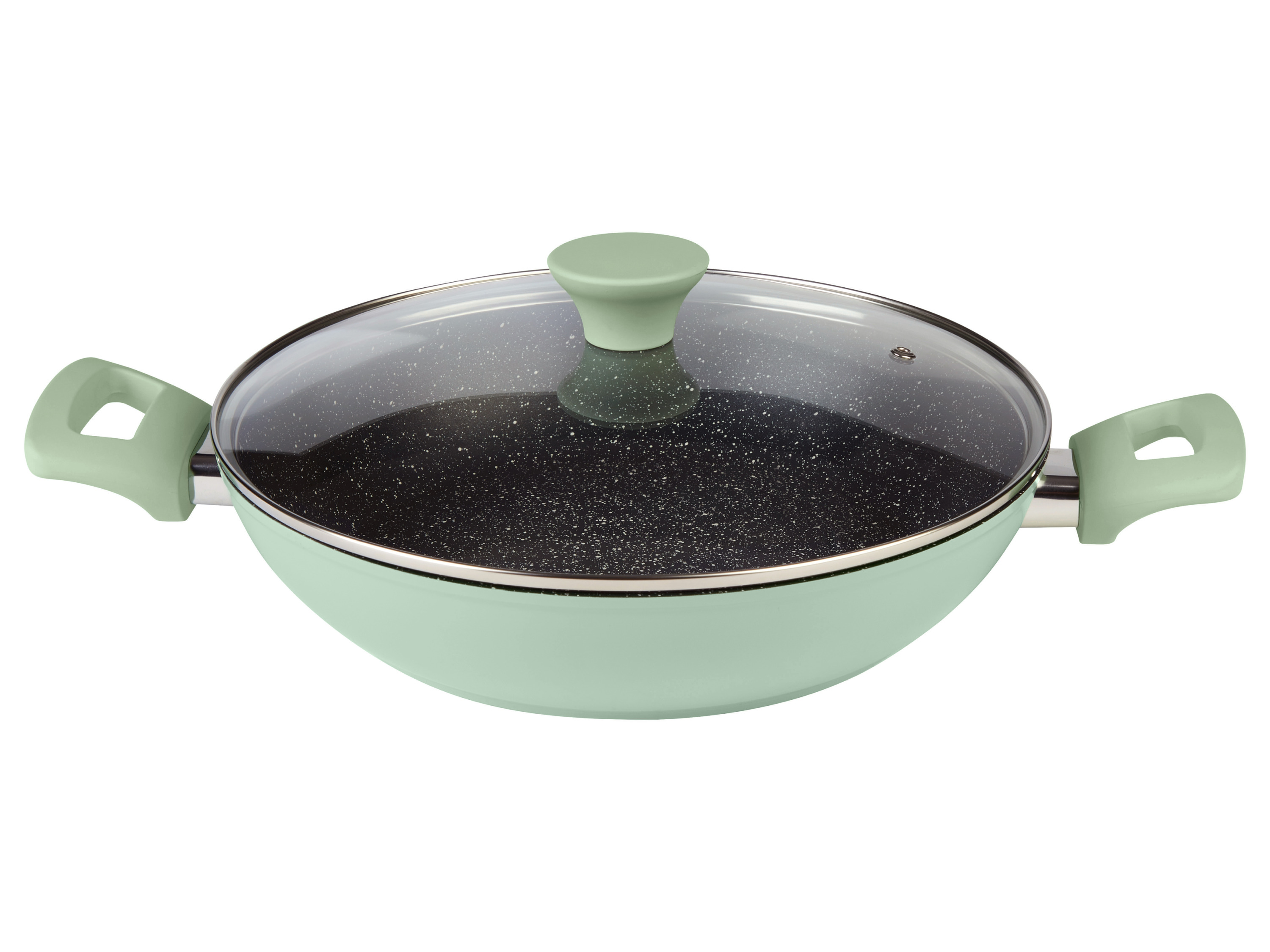 SILVERCREST® Patelnia aluminiowa z pokrywką, Ø 28 cm (Miętowy)
