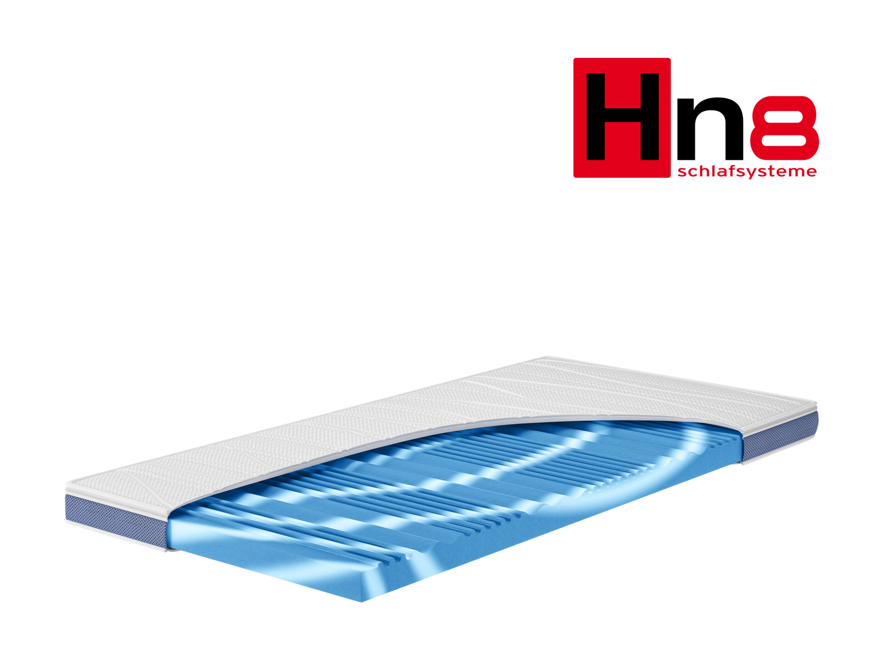 HN8 SCHLAFSYSTEME Nakładka na materac Surf 100, 7-strefowy rdzeń z pianki żelowej, pokrowiec Cool-Effect
