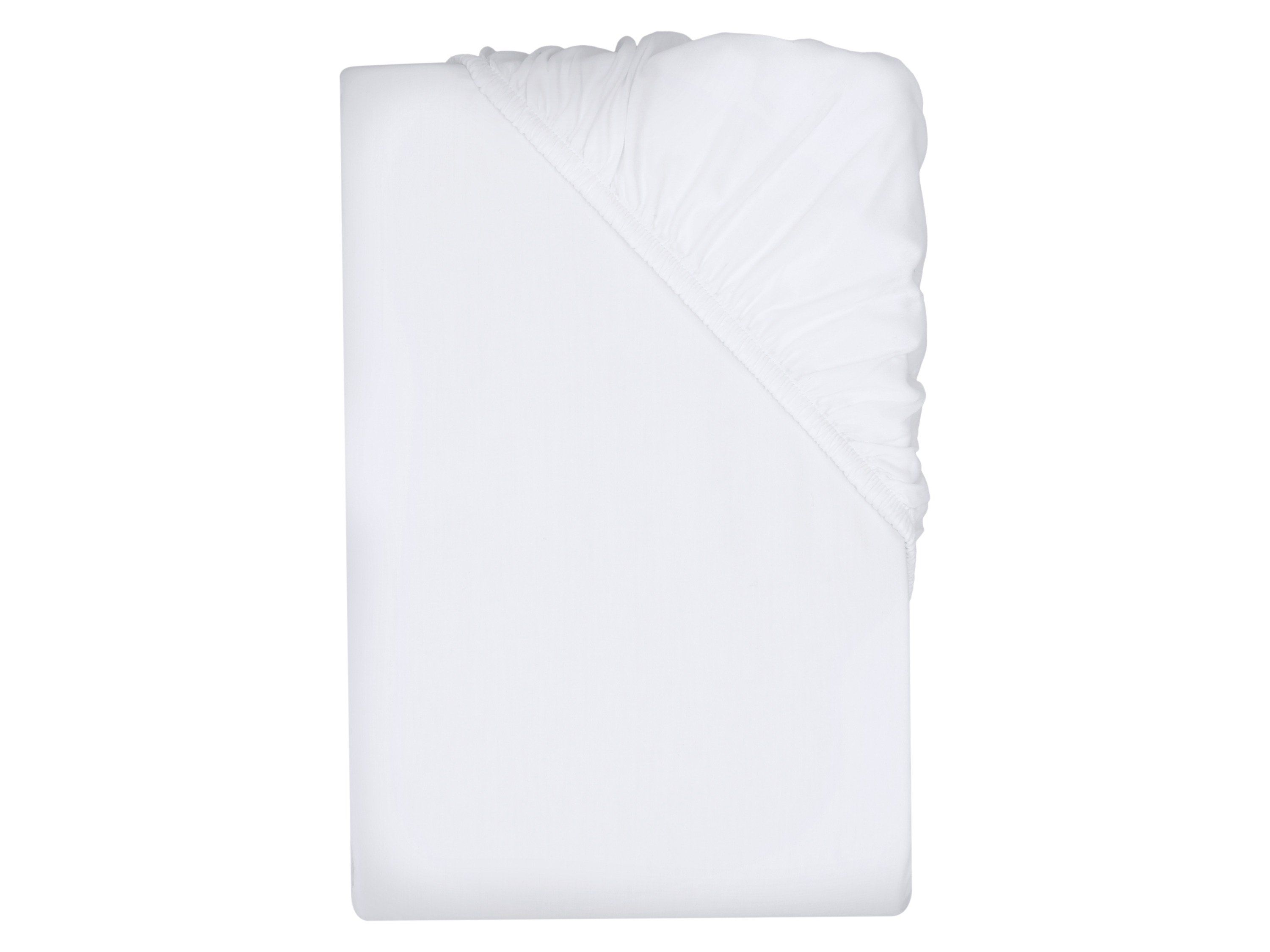 LIVARNO® Prześcieradło satynowe z gumką, 90-100 x 200 cm (Biały)