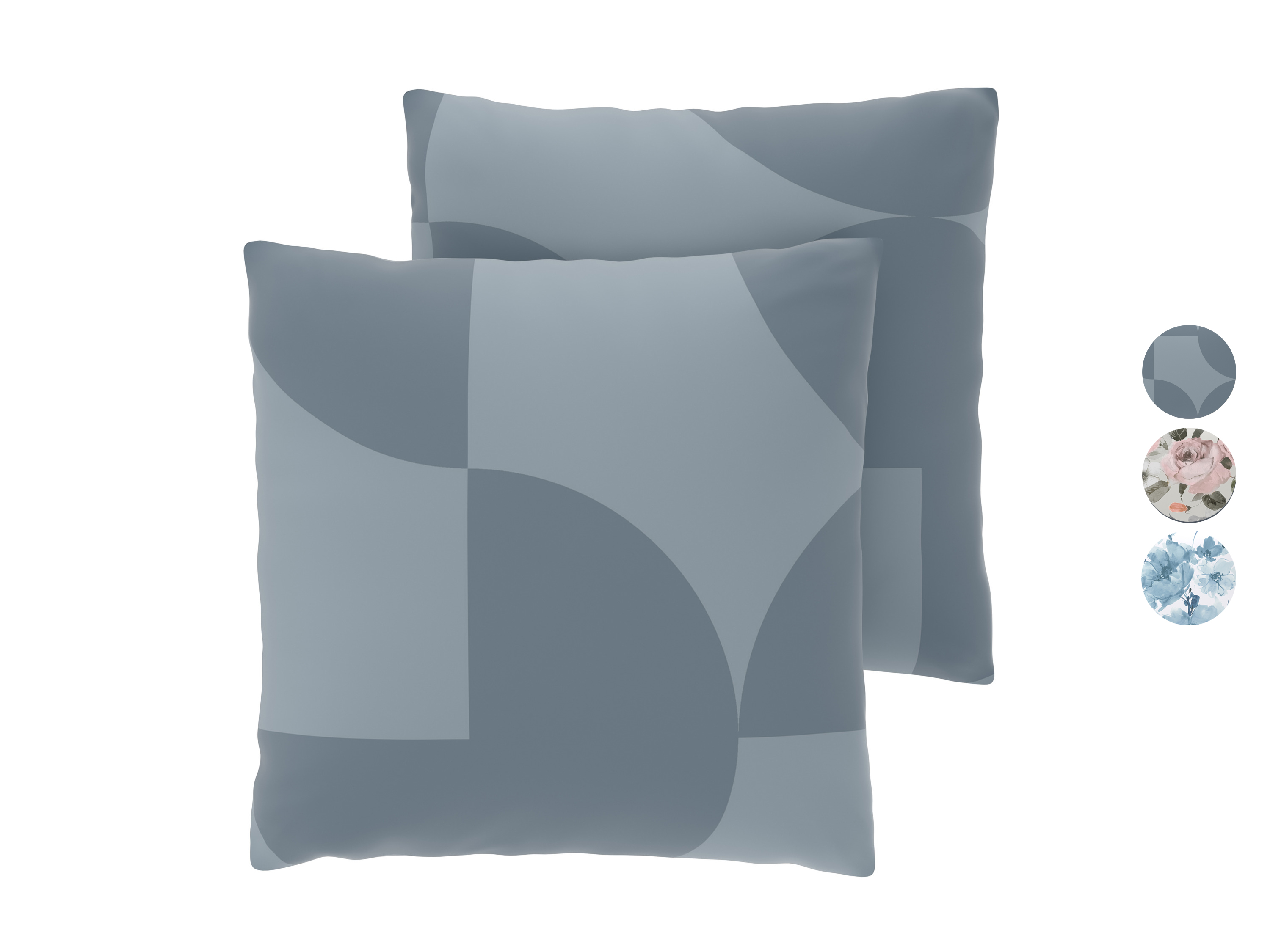 LIVARNO® Poszewki na poduszki z eleganckiej bawełny renforcé, 2 sztuki, 40 x 40 cm