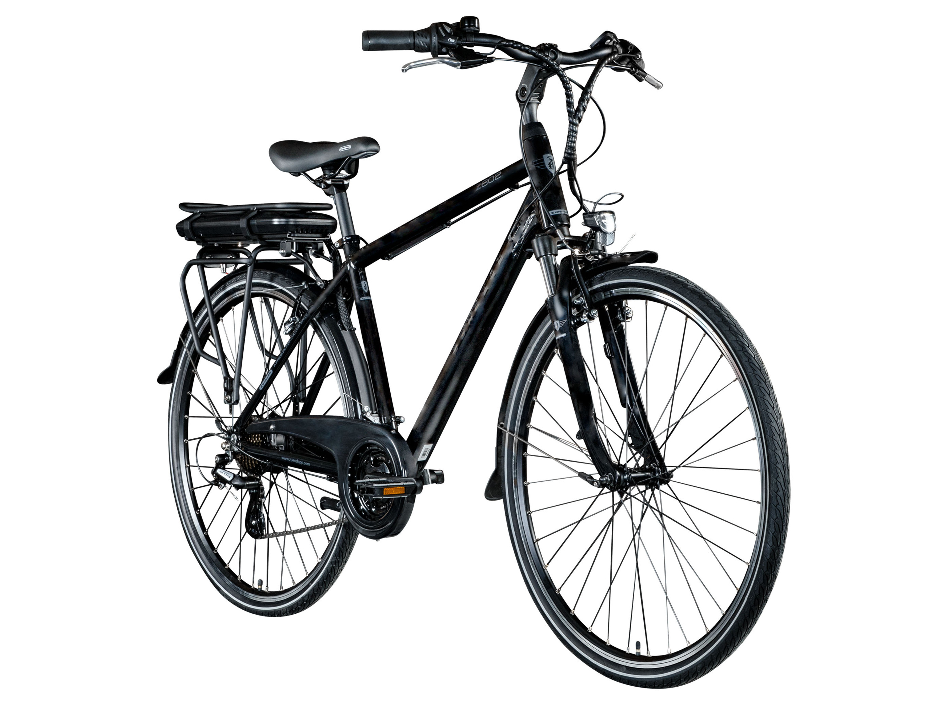 ZÜNDAPP Rower trekkingowy elektryczny »Z802 700c«, 28 cali (Męski, Czarny/ szary)