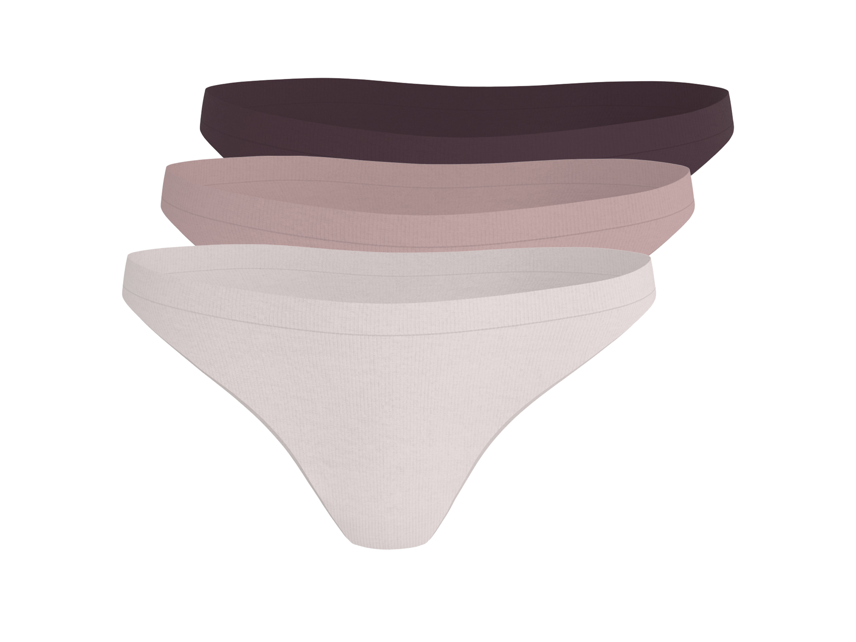 ESMARA® Majtki stringi damskie, 3 pary, bezszwowe 