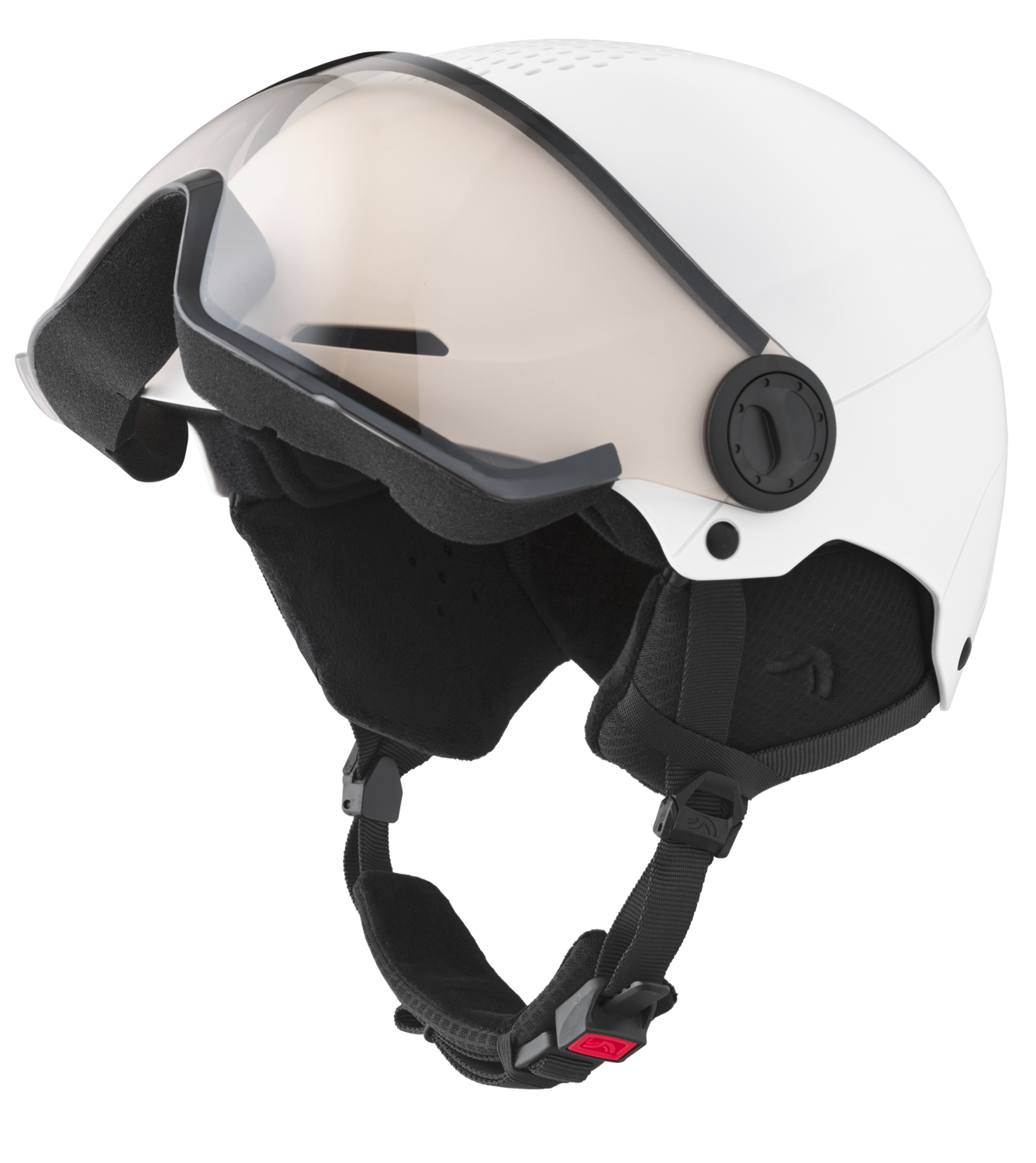 CRIVIT Premium dziecięcy kask narciarski i snowboardowy photochromowy (biała, S/M)