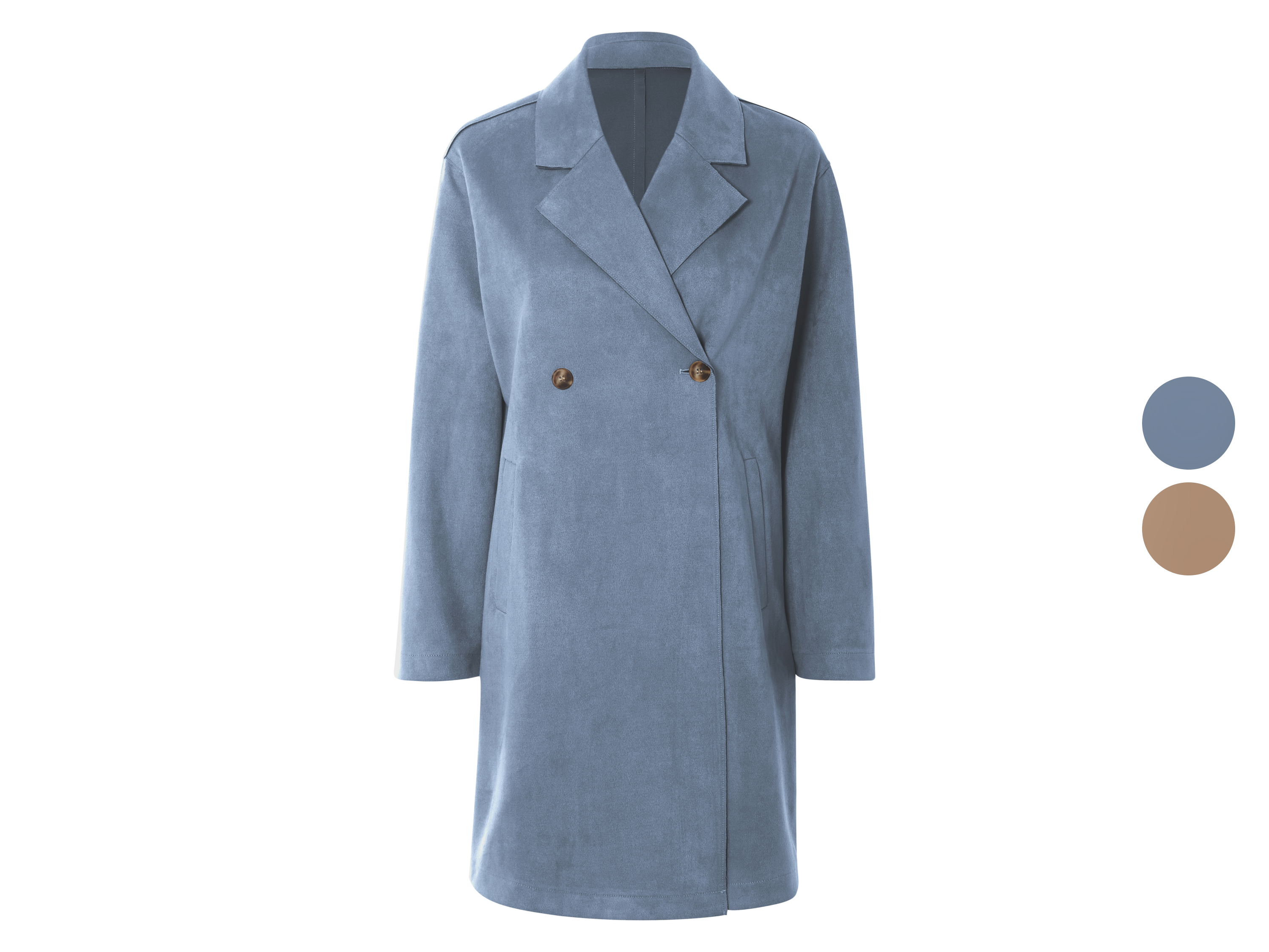 ESMARA® Płaszcz damski z eleganckiego weluru