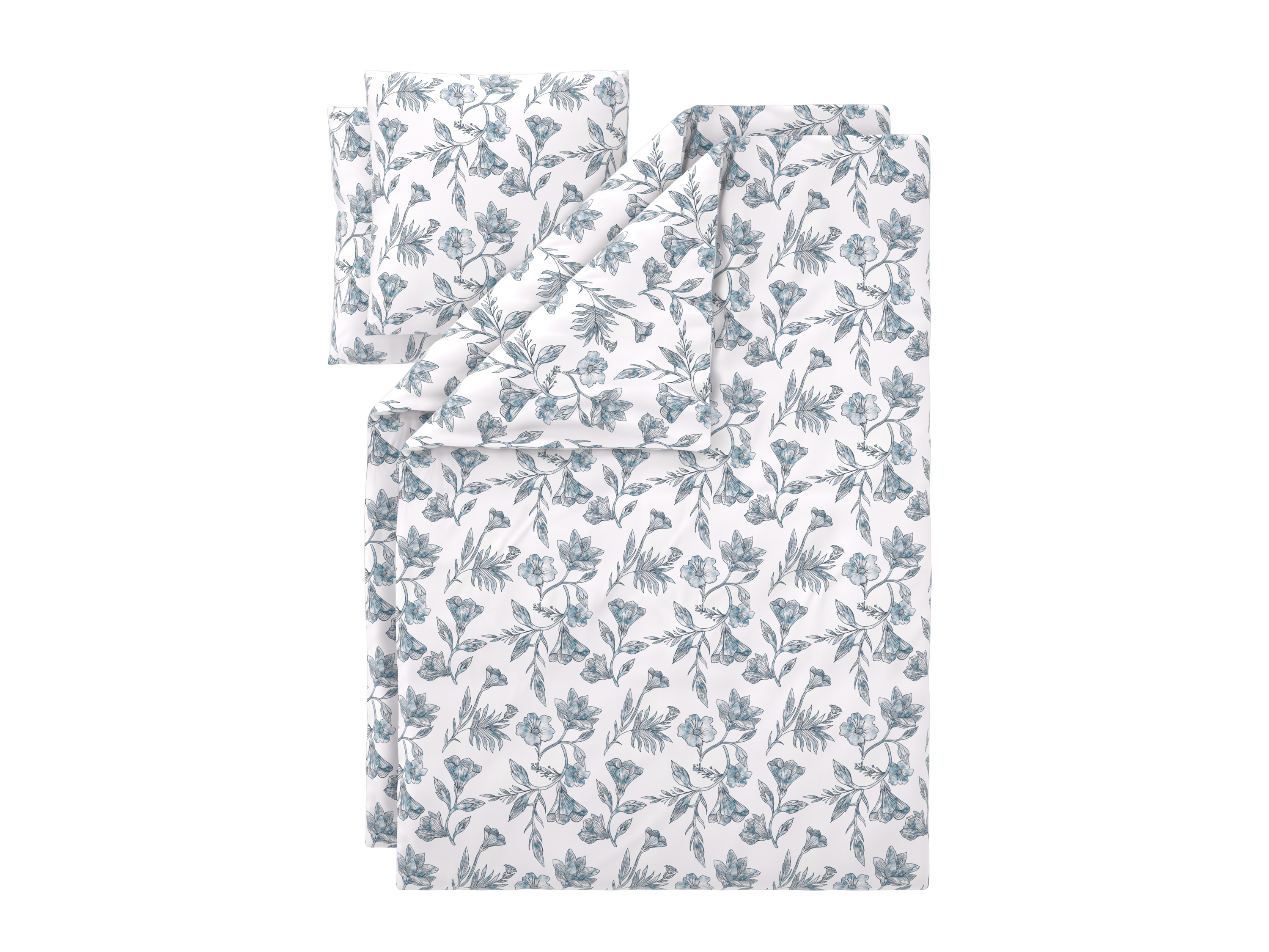 LIVARNO® Komplet 2 pościeli renforcé, 140 x 200 cm (Kwiaty)