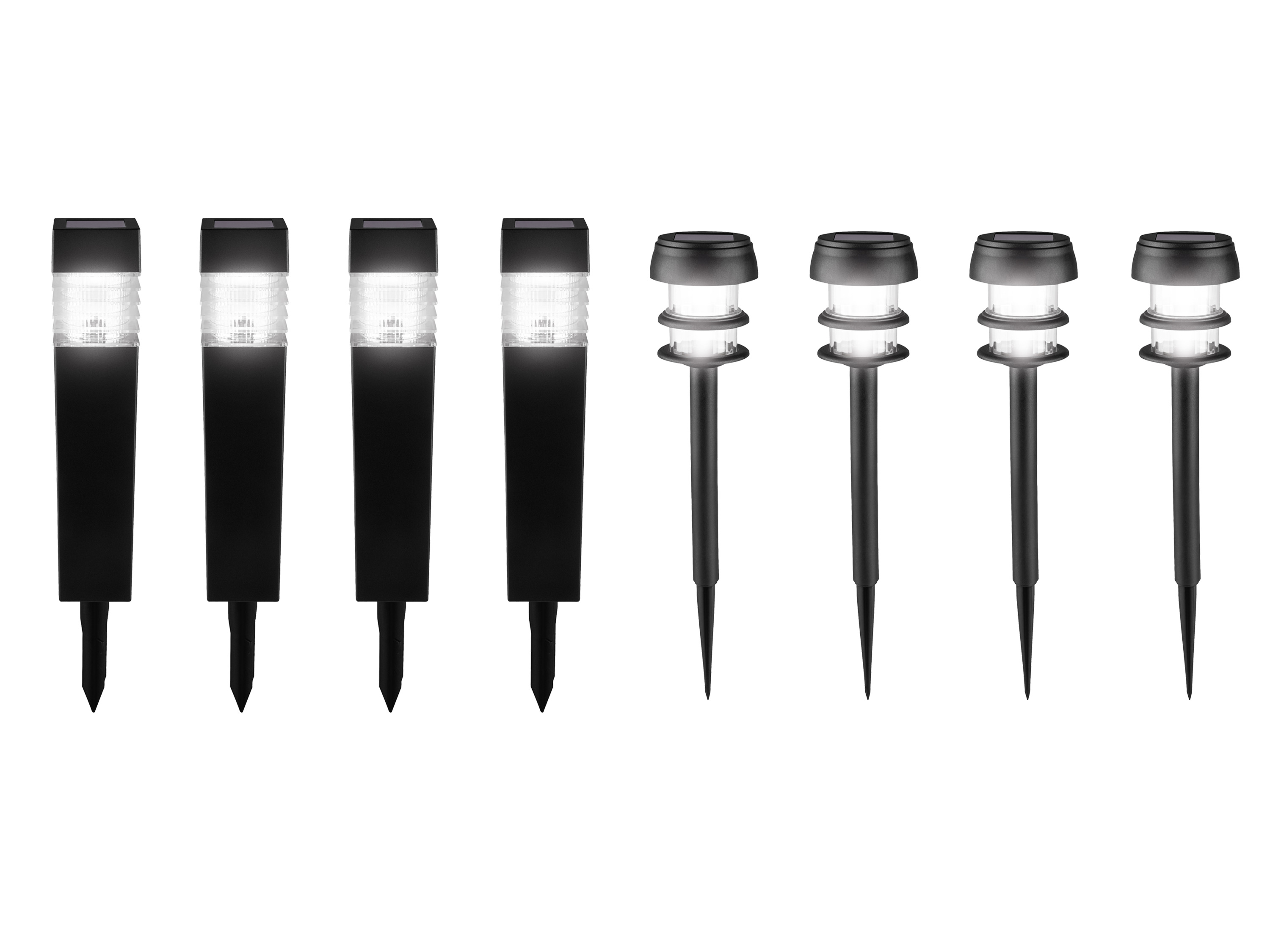 LIVARNO® Zestaw 4 lampek solarnych LED