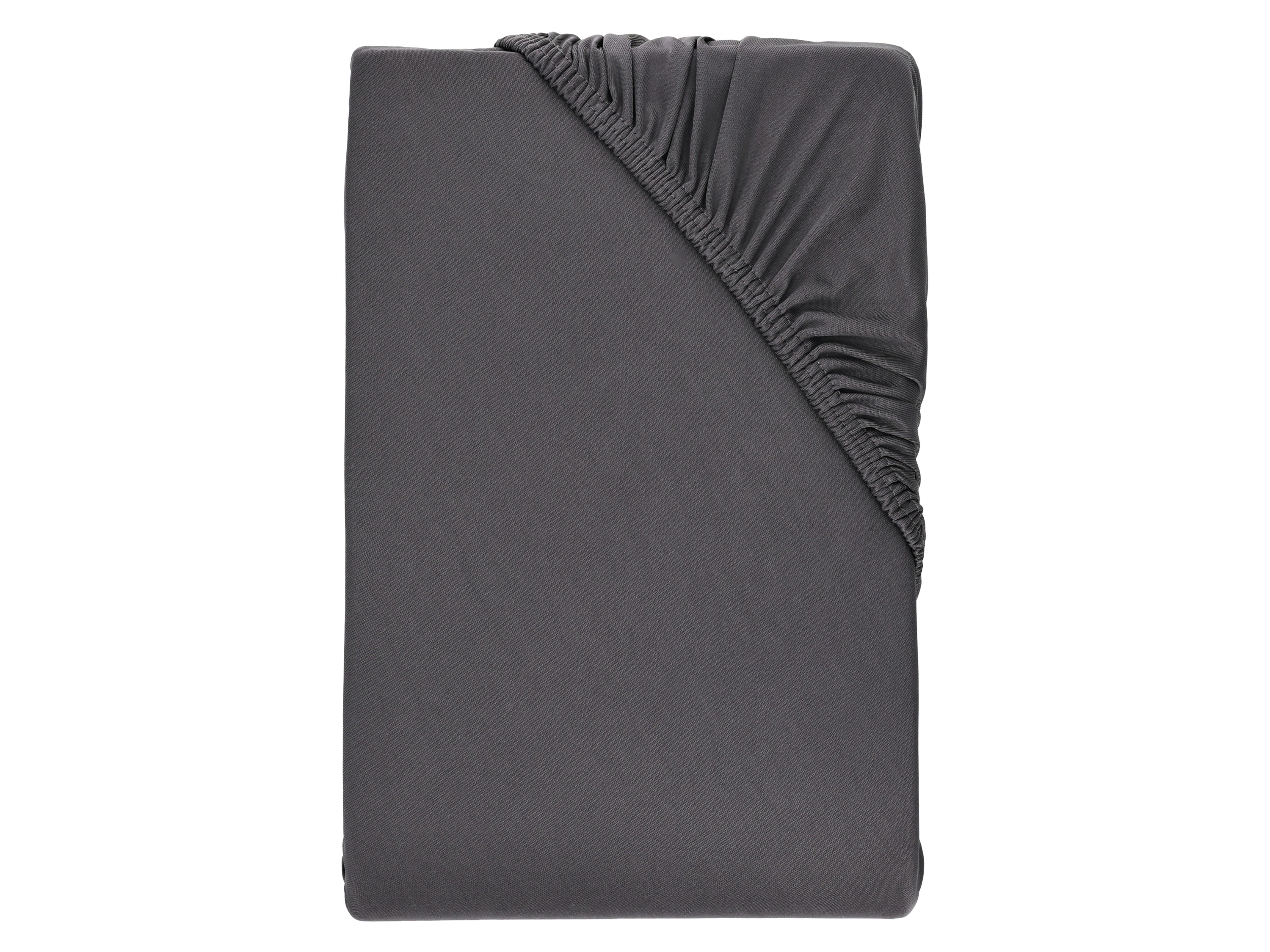 LIVARNO® Prześcieradło z gumką z dżerseju z mikrowłókna, 140-160 x 200 cm (Szary)