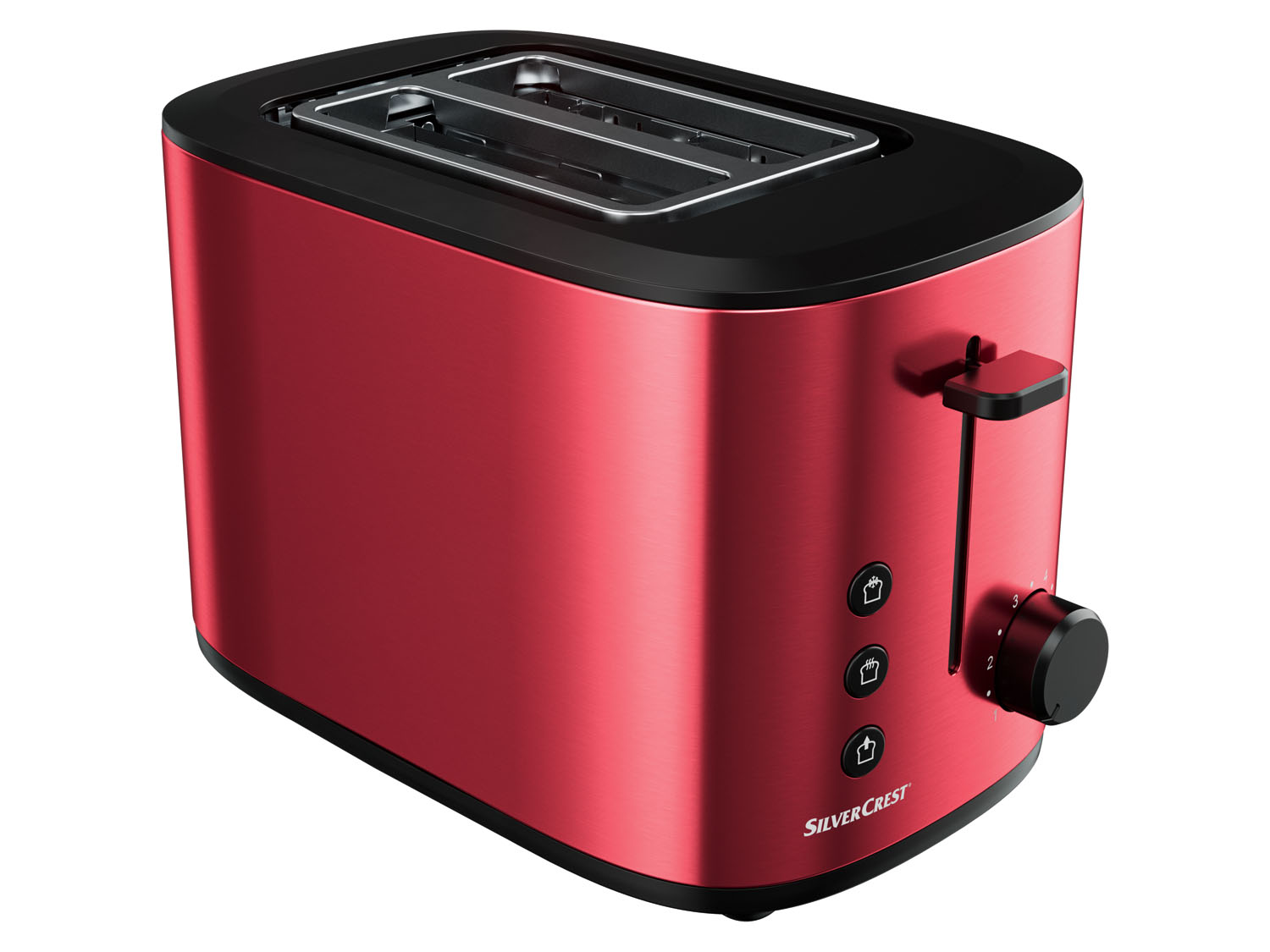 SILVERCREST® KITCHEN TOOLS Toster ze stali szlachetnej, 980 W (Czerwony)
