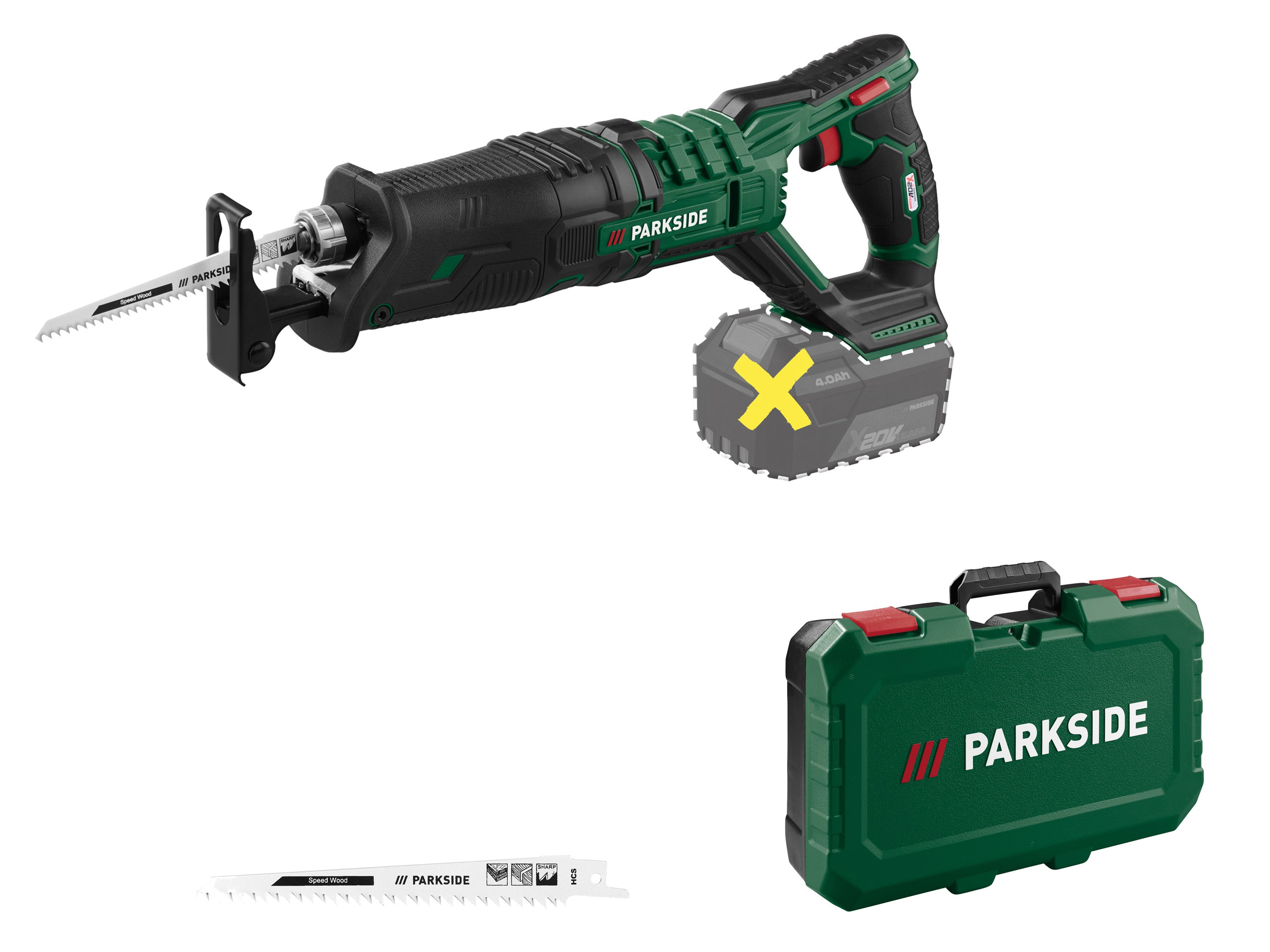 PARKSIDE® Akumulatorowa piła szablasta PSSA 20-Li B2 (bez akumulatora i ładowarki)