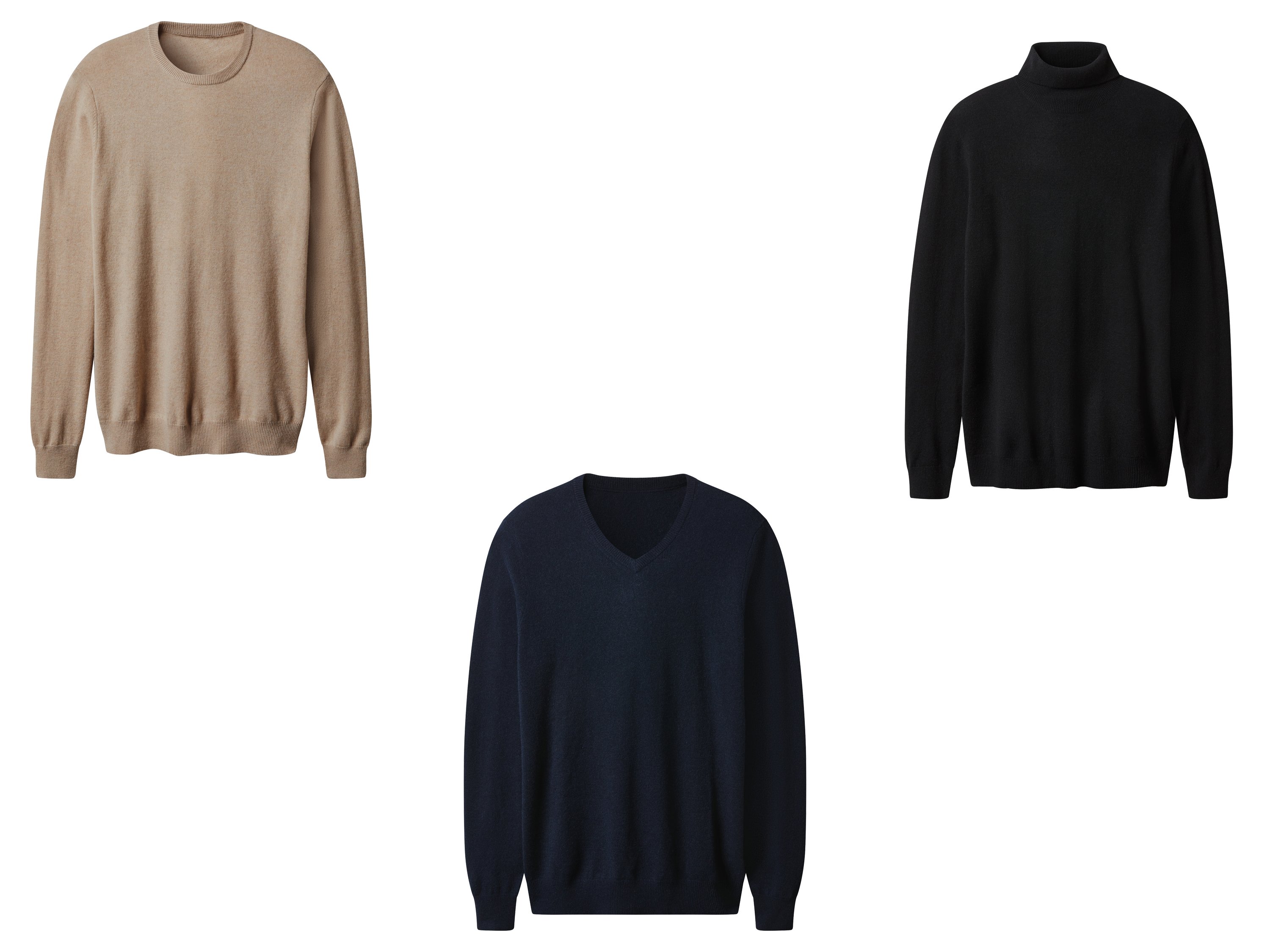 ESMARA MEN Sweter męski z kaszmirem i wełną merino