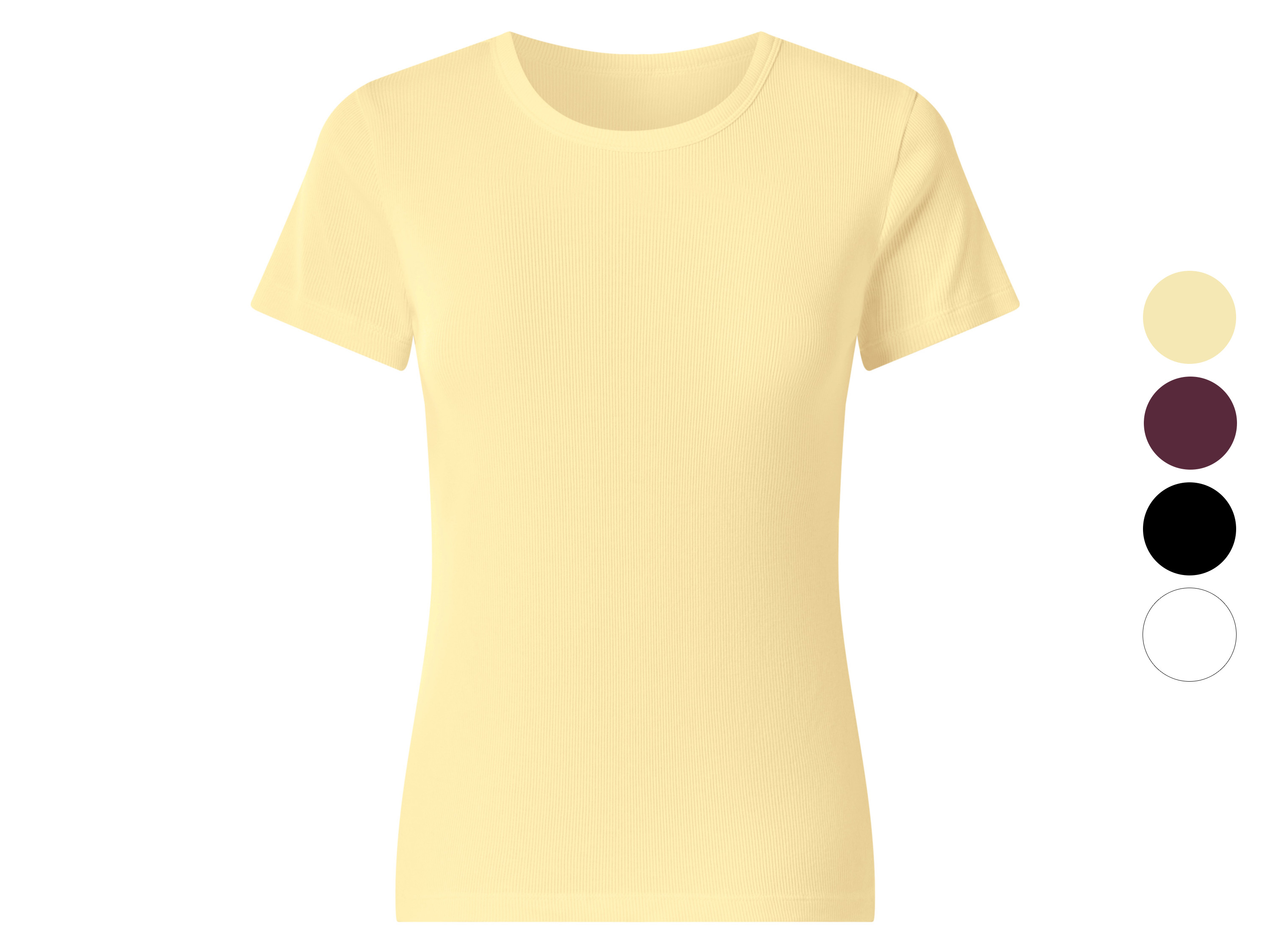 ESMARA® T-shirt prążkowany damski