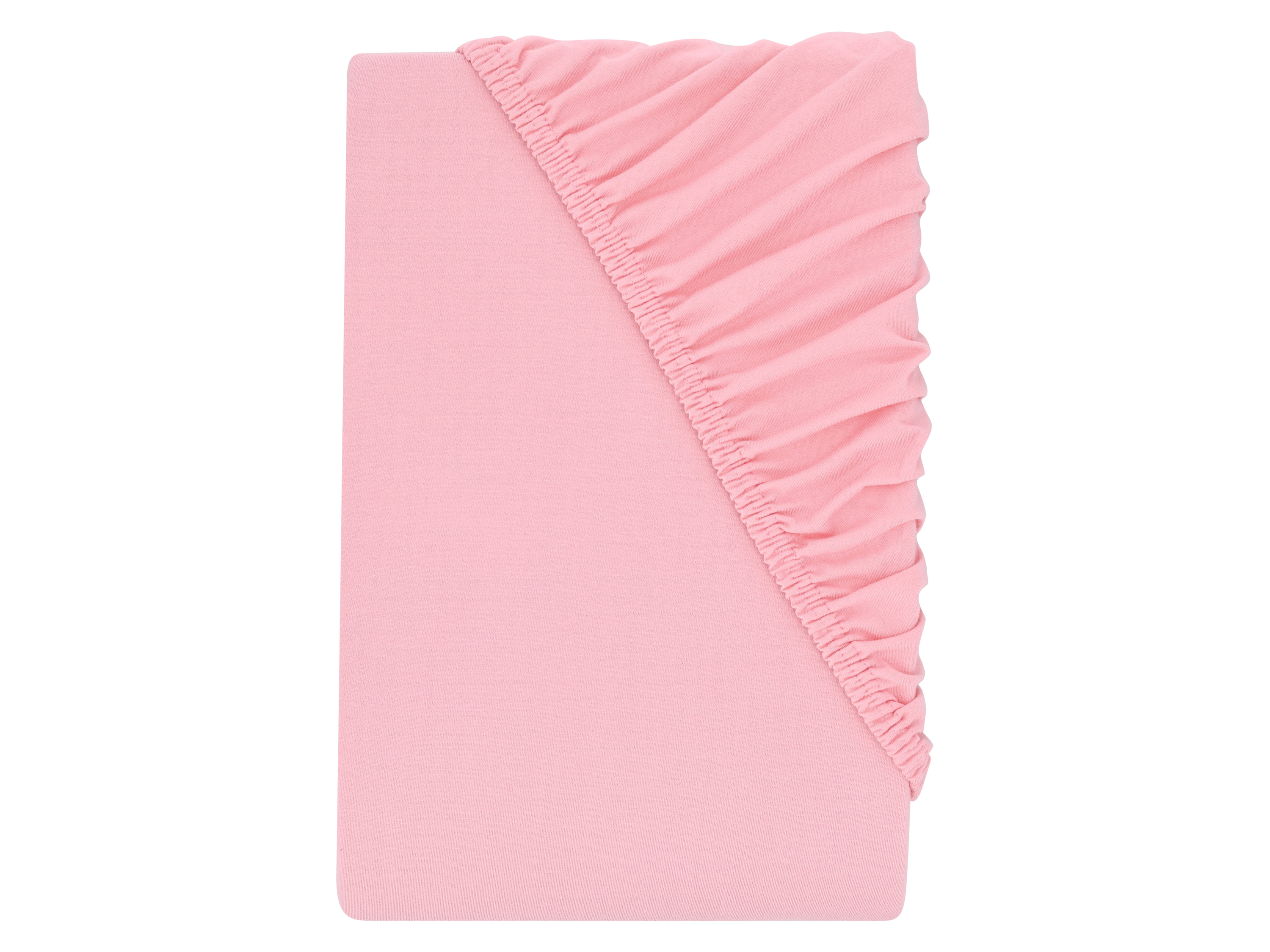LIVARNO® Prześcieradło z dżerseju z gumką, 90-100 x 200 cm (Różowy)