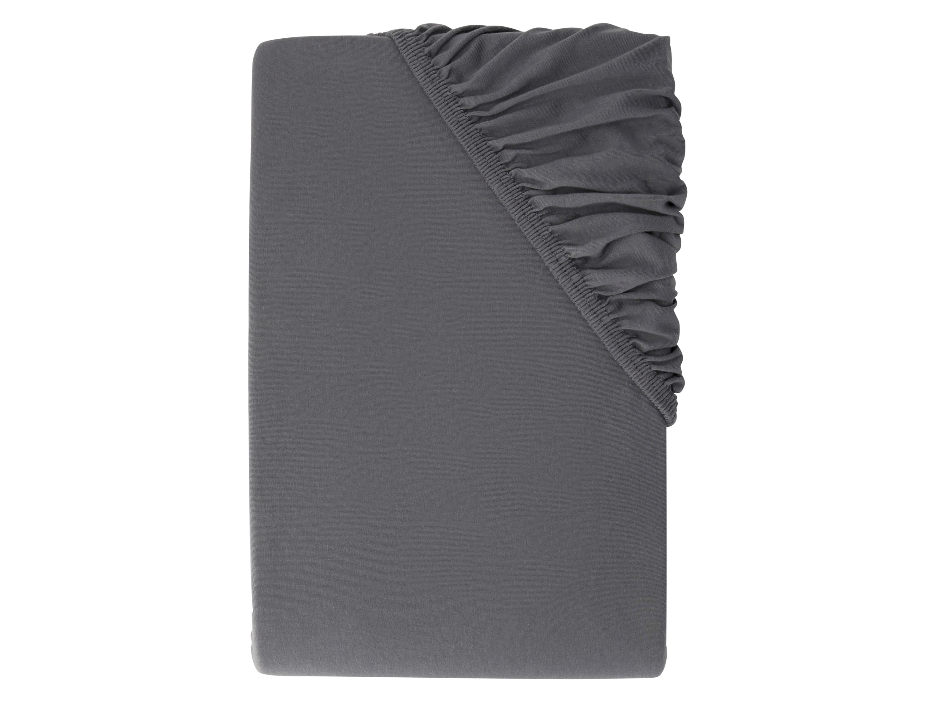 LIVARNO® Bawełniane prześcieradło z dżerseju, 140-160 x 200 cm (Ciemnoszary)