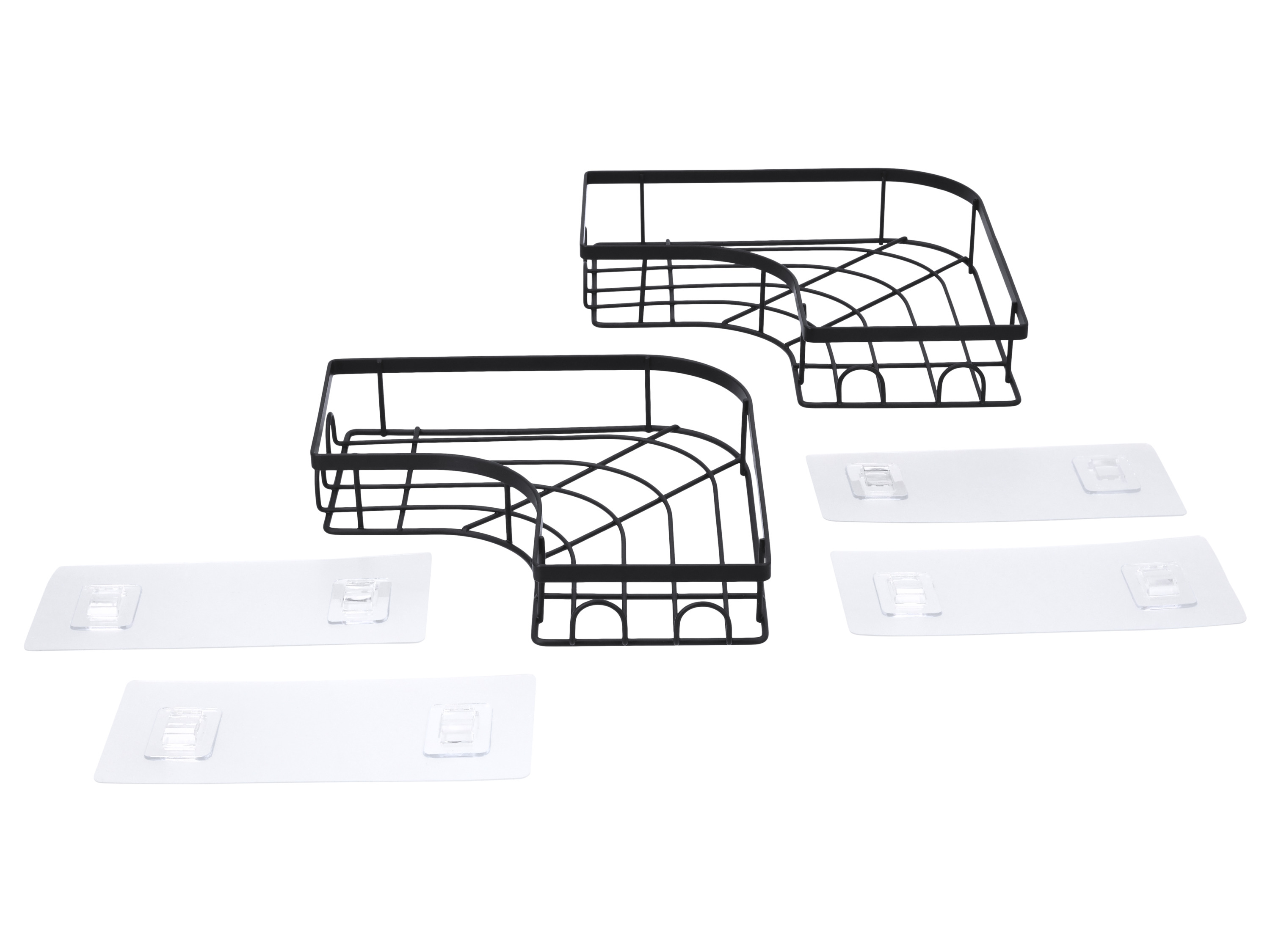 LIVARNO® Półki pod prysznic i do wanny, 2 sztuki (Czworokątny)
