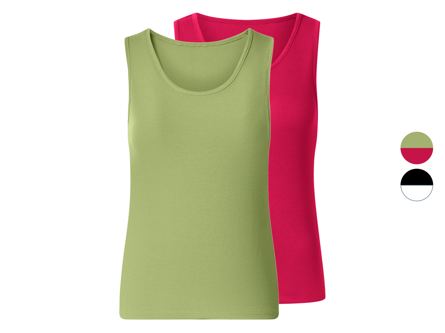 ESMARA® Topy damskie, 2 sztuki