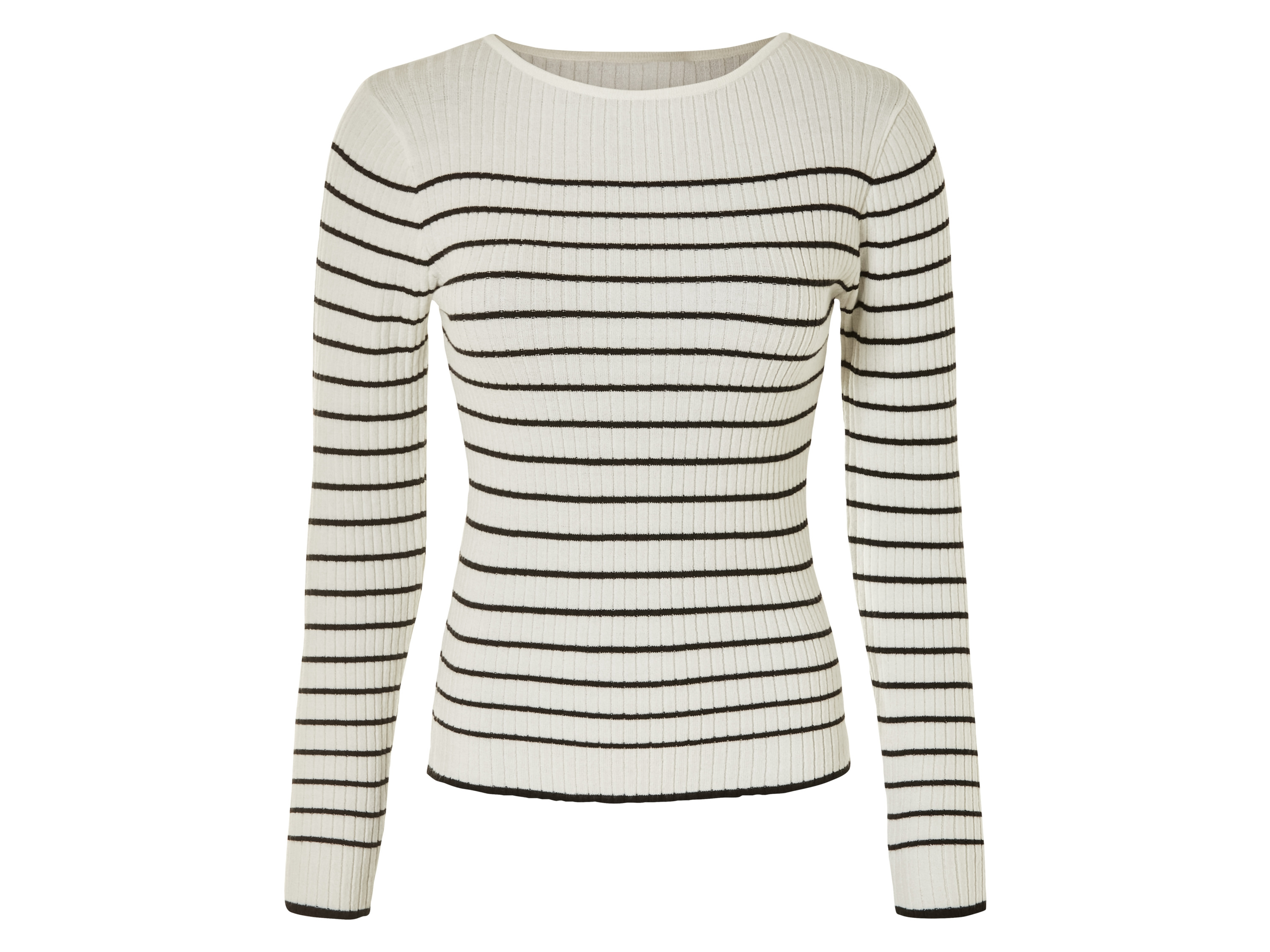 ESMARA® Sweter damski z dzianiny prążkowanej	 