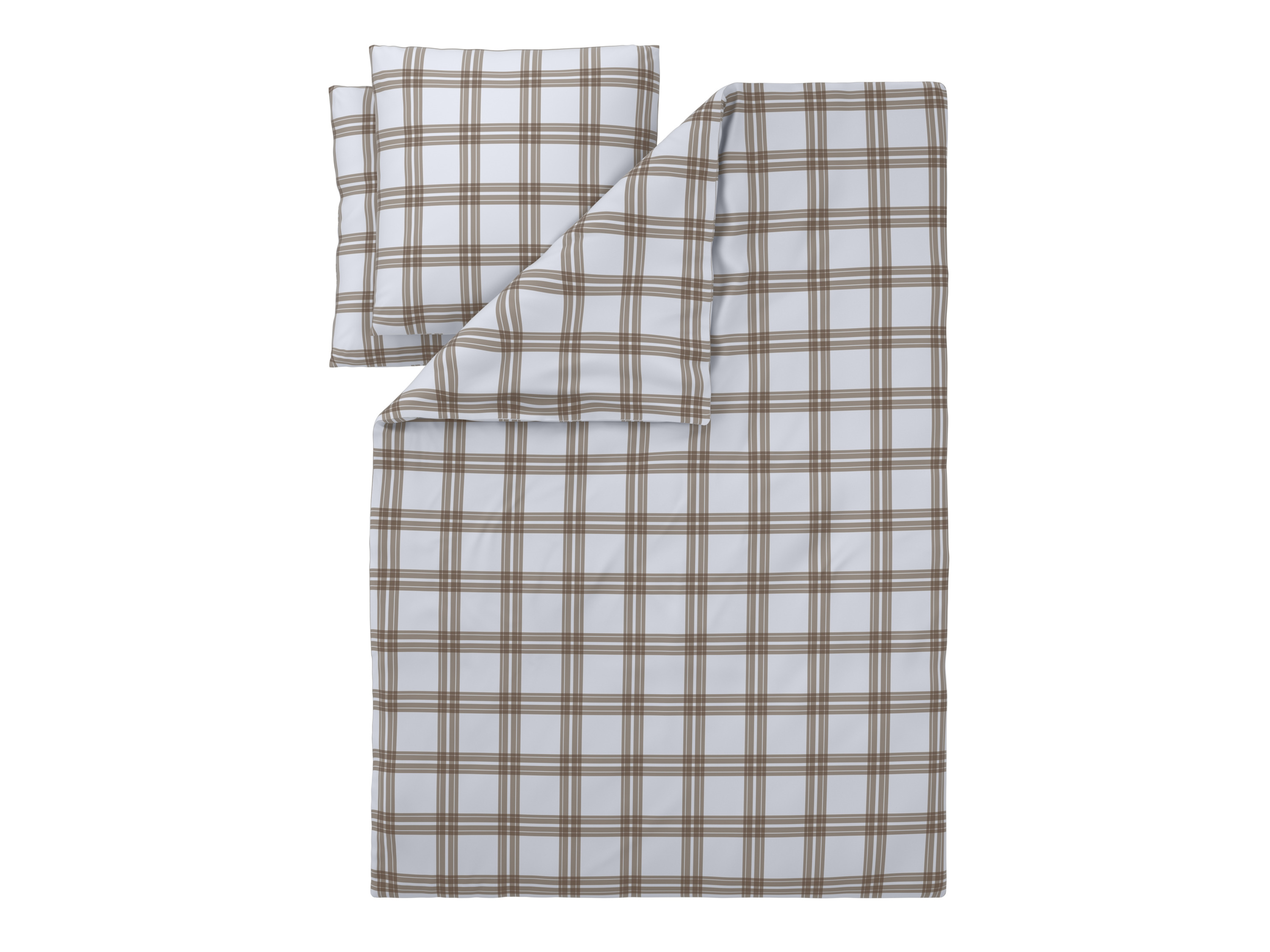 LIVARNO® Pościel flanelowa, 220 x 200 cm (Szachownica/beż)