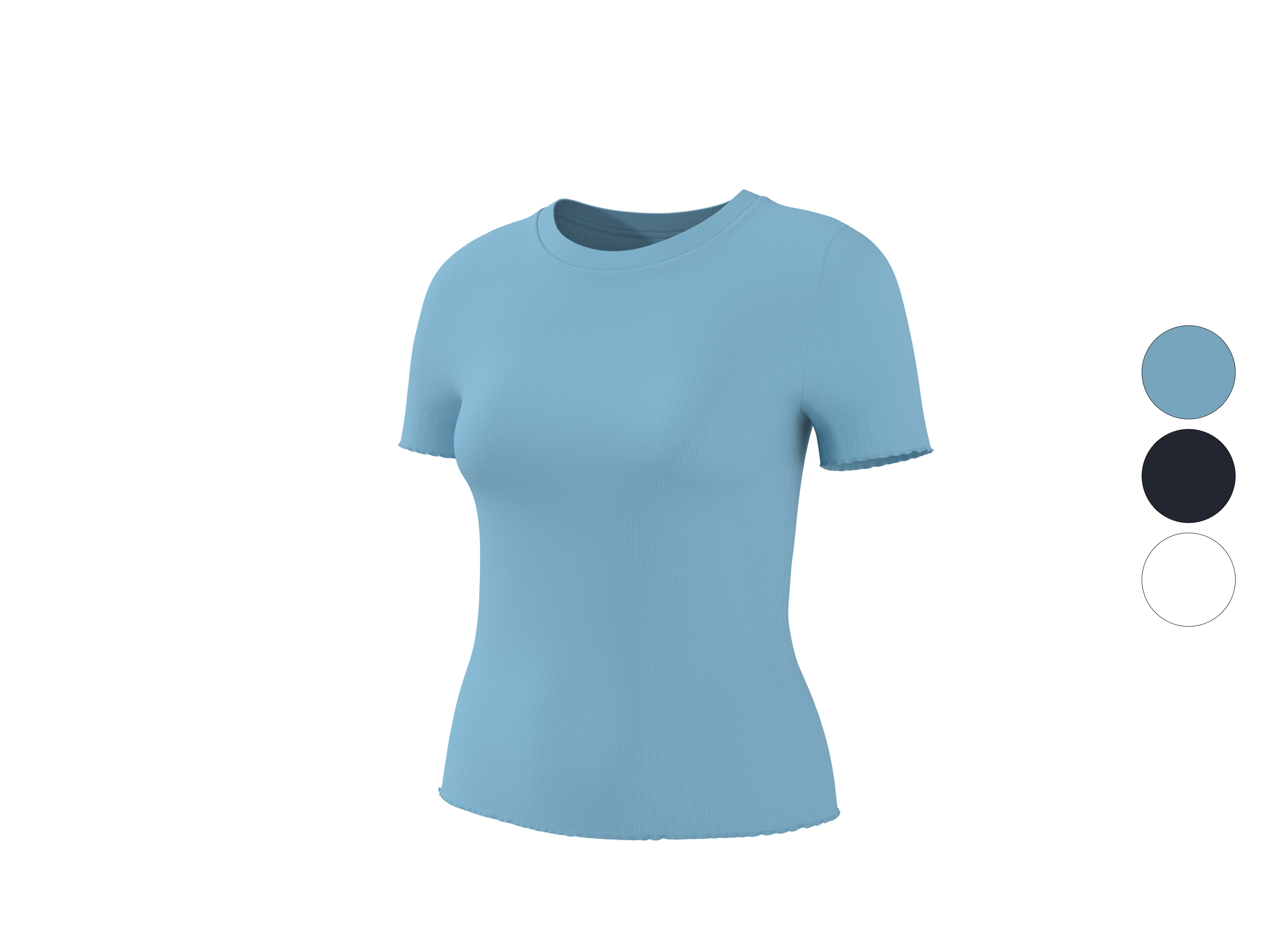 ESMARA® T-shirt damski z biobawełną