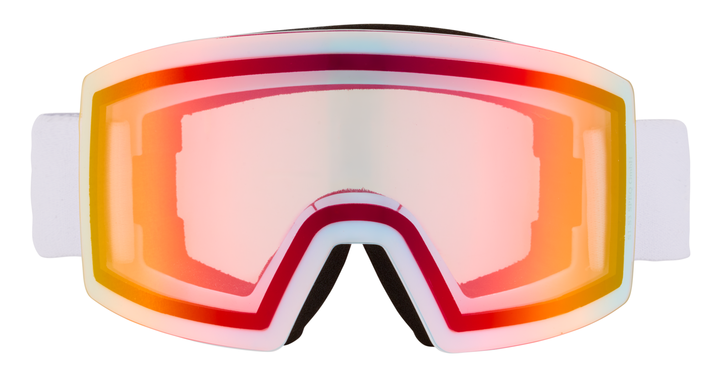 CRIVIT Gogle narciarskie i snowboardowe Premium Photochromic (Czworokątny, biała)