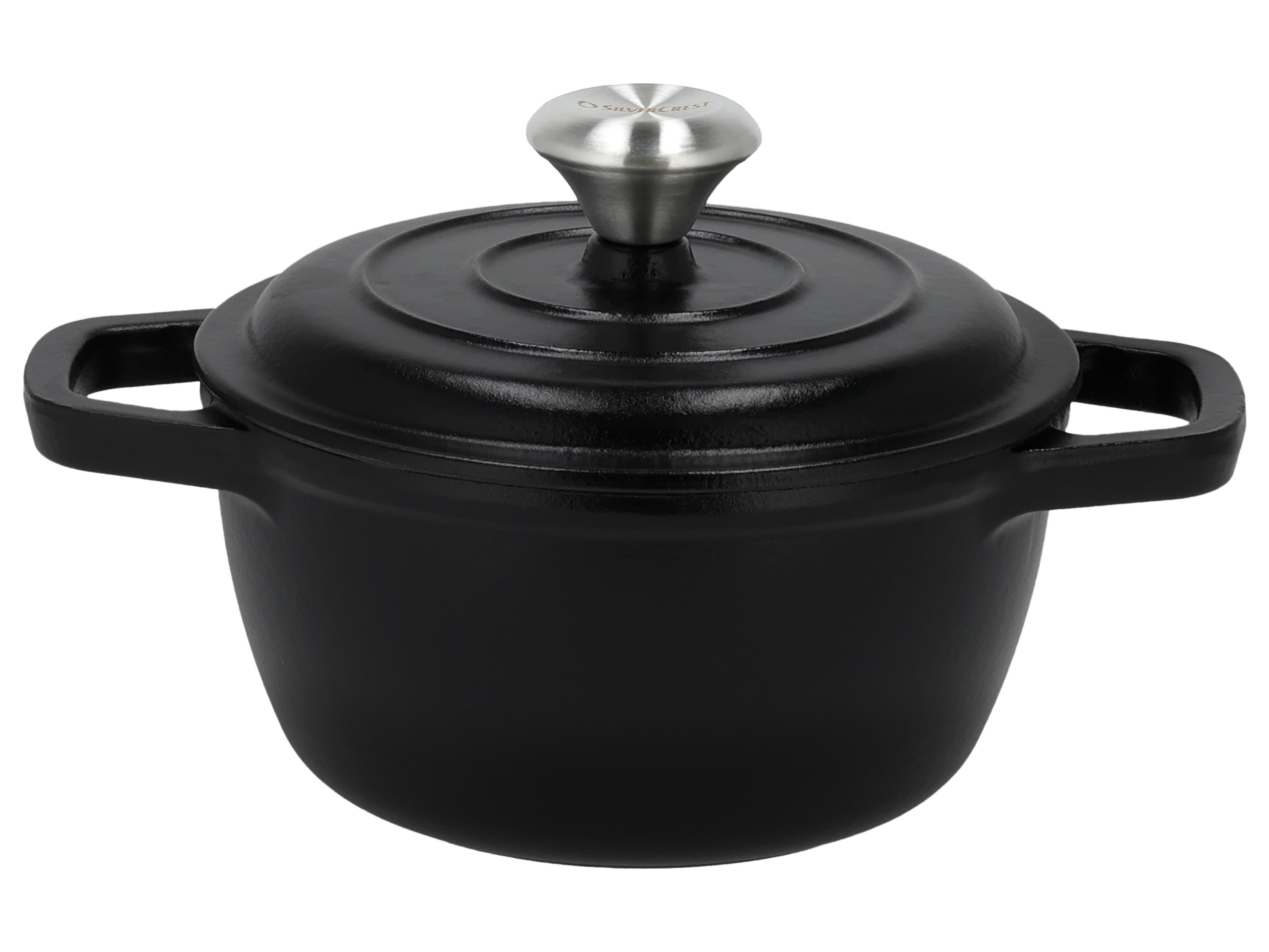 SILVERCREST® Garnek żeliwny, Ø 16 cm (Czarny)