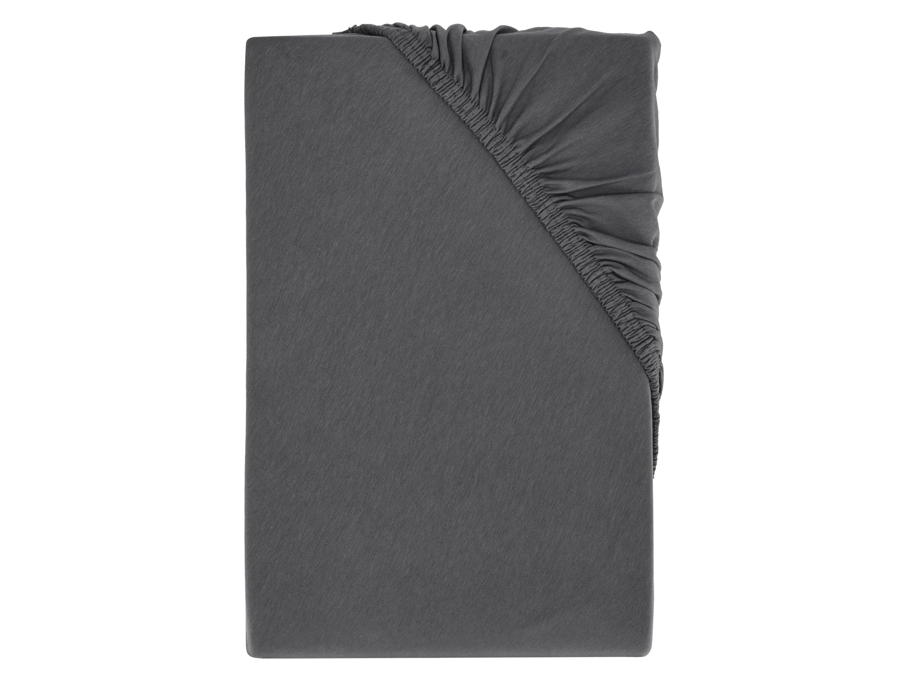 LIVARNO HOME Prześcieradło z dżerseju z gumką bi-elastic, 180-200 x 200 cm (ciemnoszary)