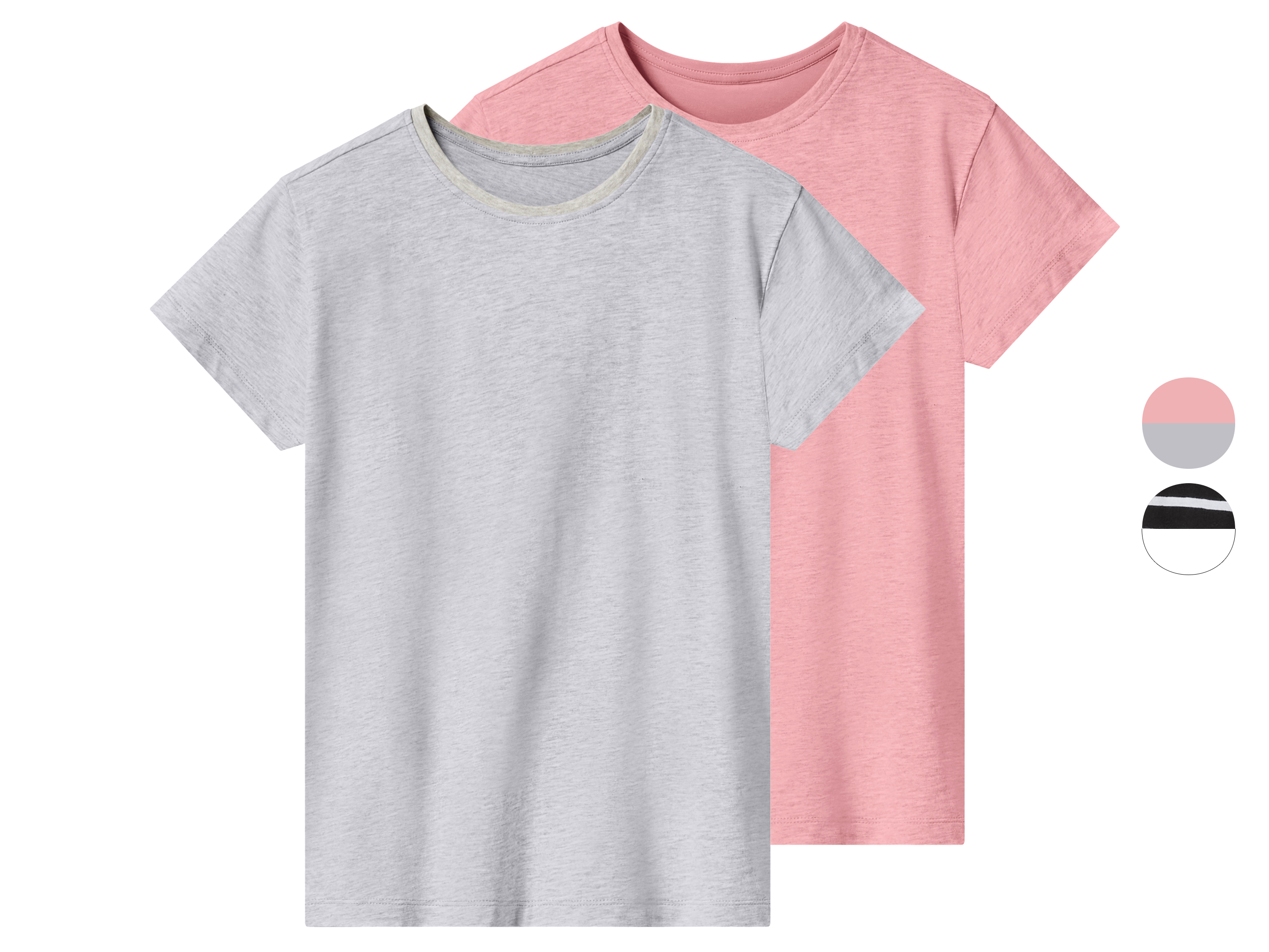 ESMARA KIDS T-shirty dziewczęce z bawełną, 2 sztuki