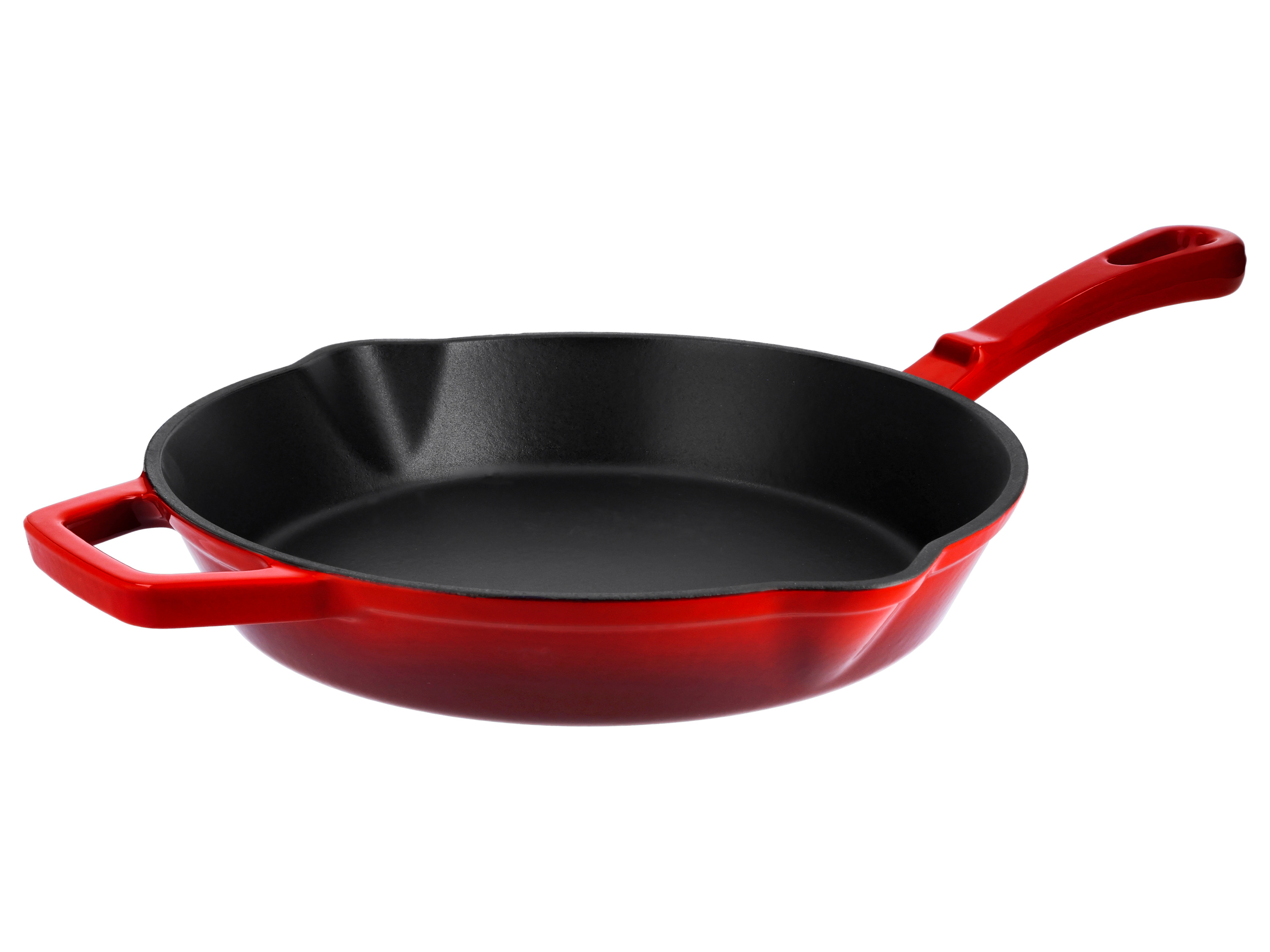 SILVERCREST® Żeliwna patelnia grillowa lub Żeliwna patelnia  (Okrągły, Czerwony)