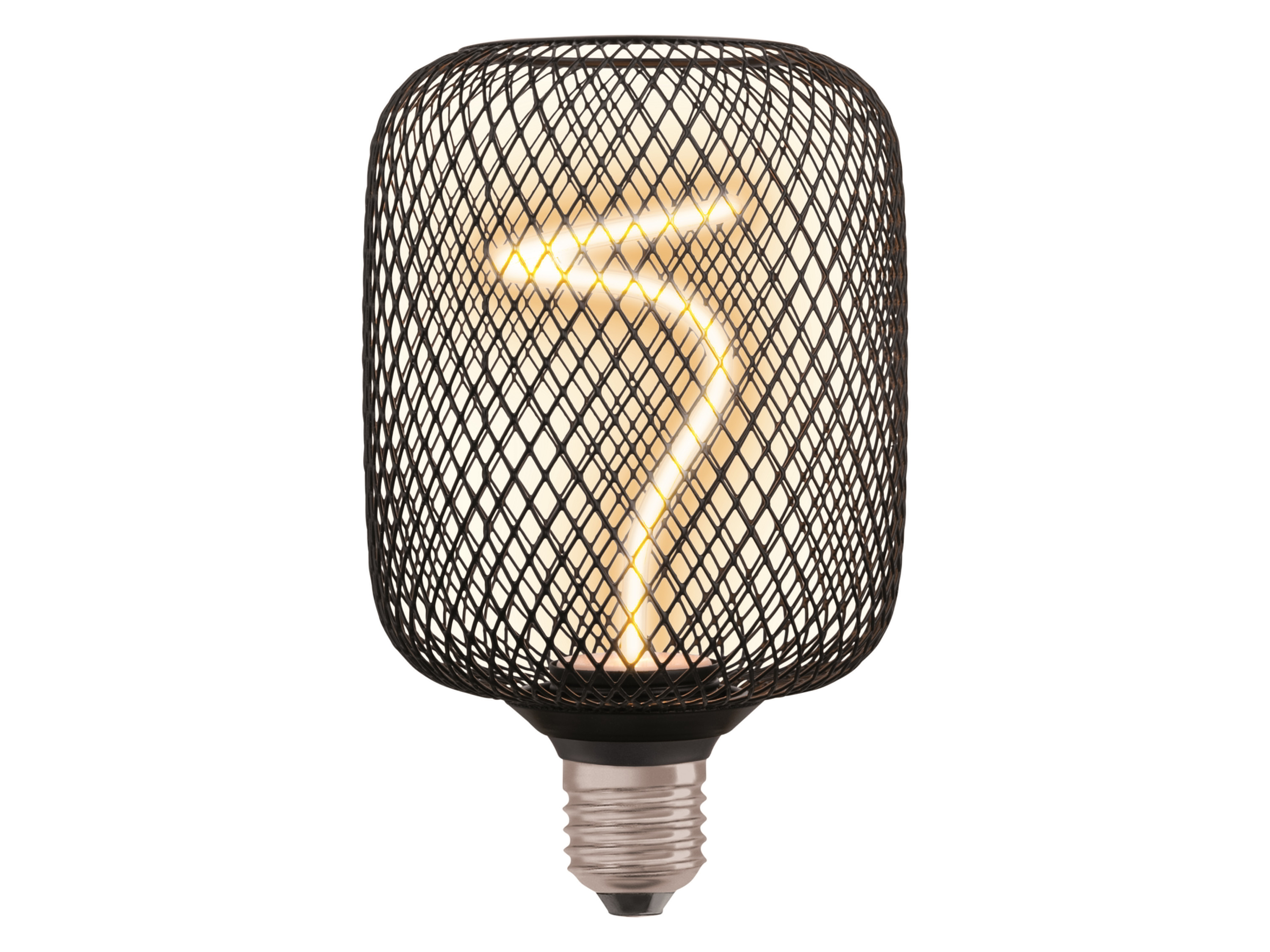 OSRAM Żarówka z żarnikiem spiralnym w metalowej obudowie „Globe 125 / Square 100” (Czarny)