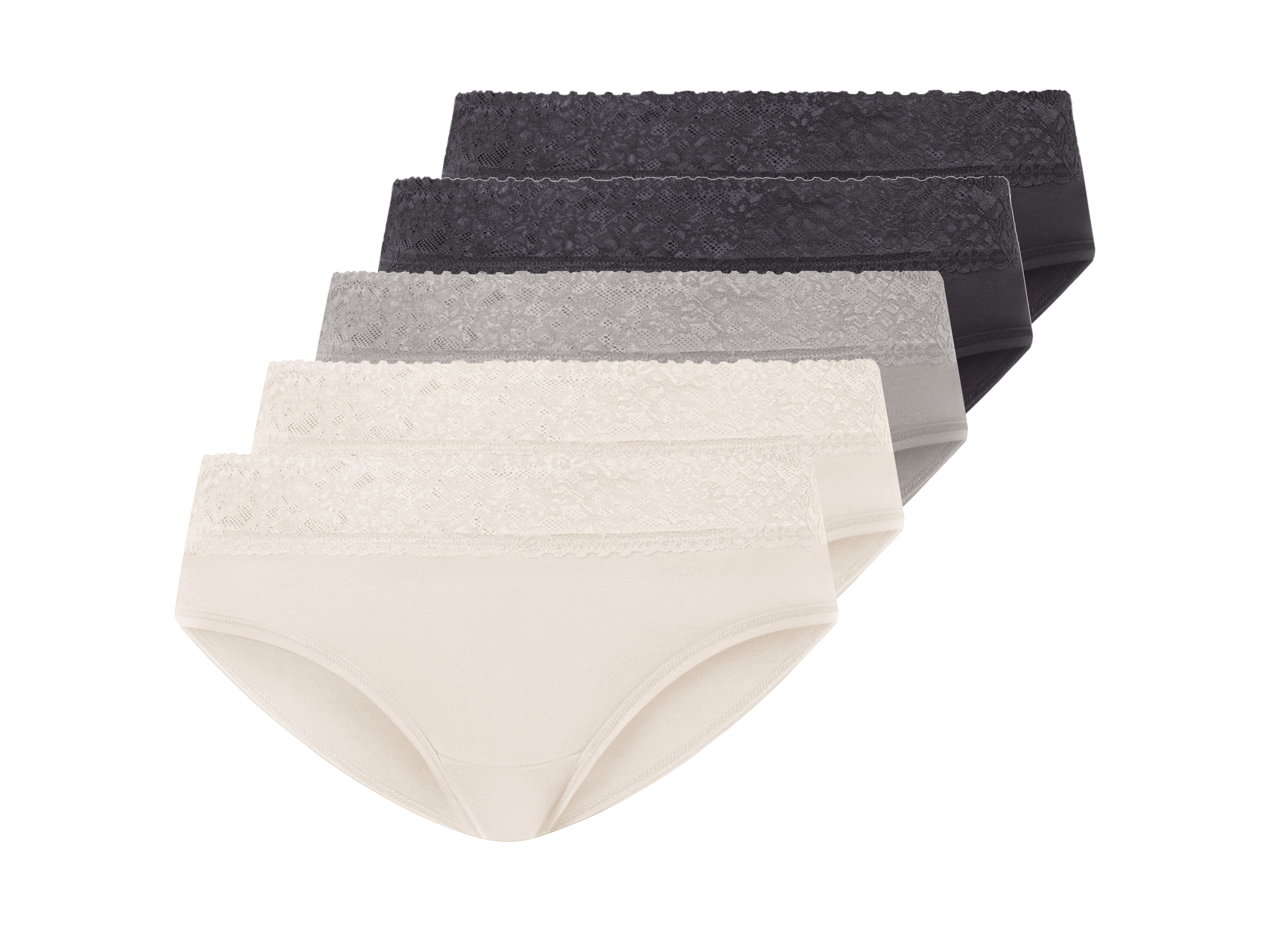 ESMARA® Majtki damskie typu hipster, 5 par