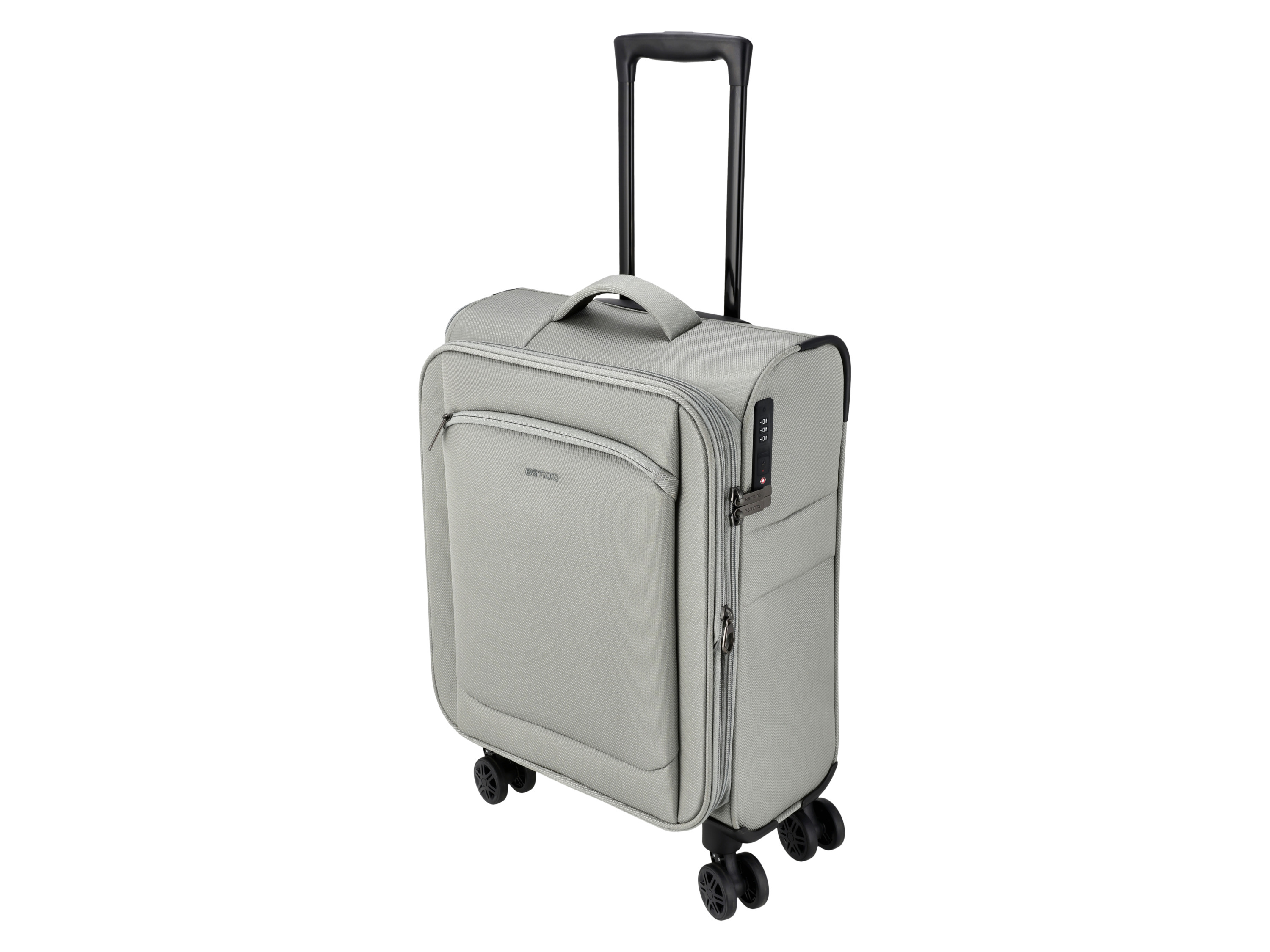 ESMARA® Miękka walizka kabinowa na kółkach, 35 l/40 l, szara